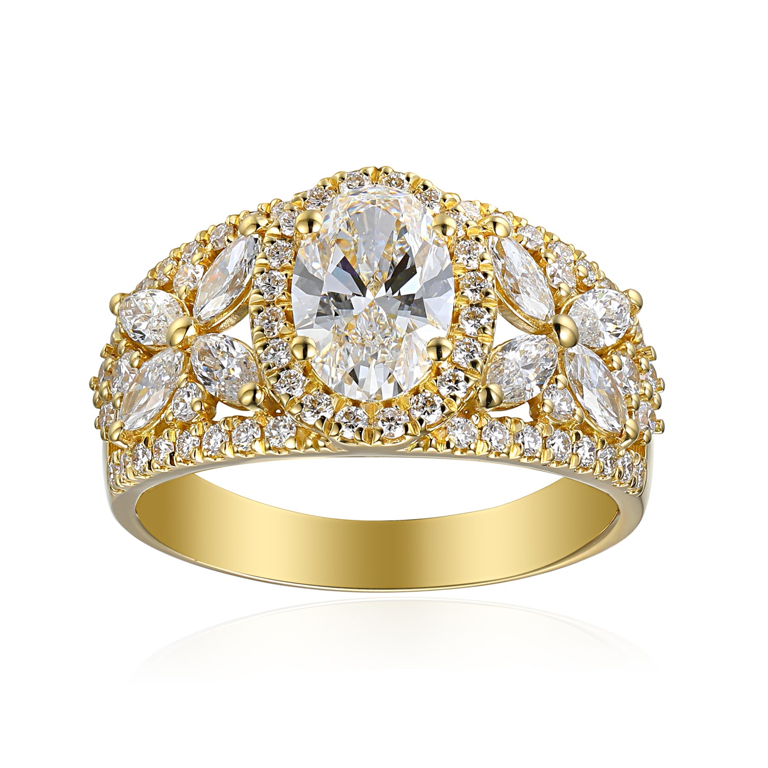 1 Carat Oval Semi Mount Ring