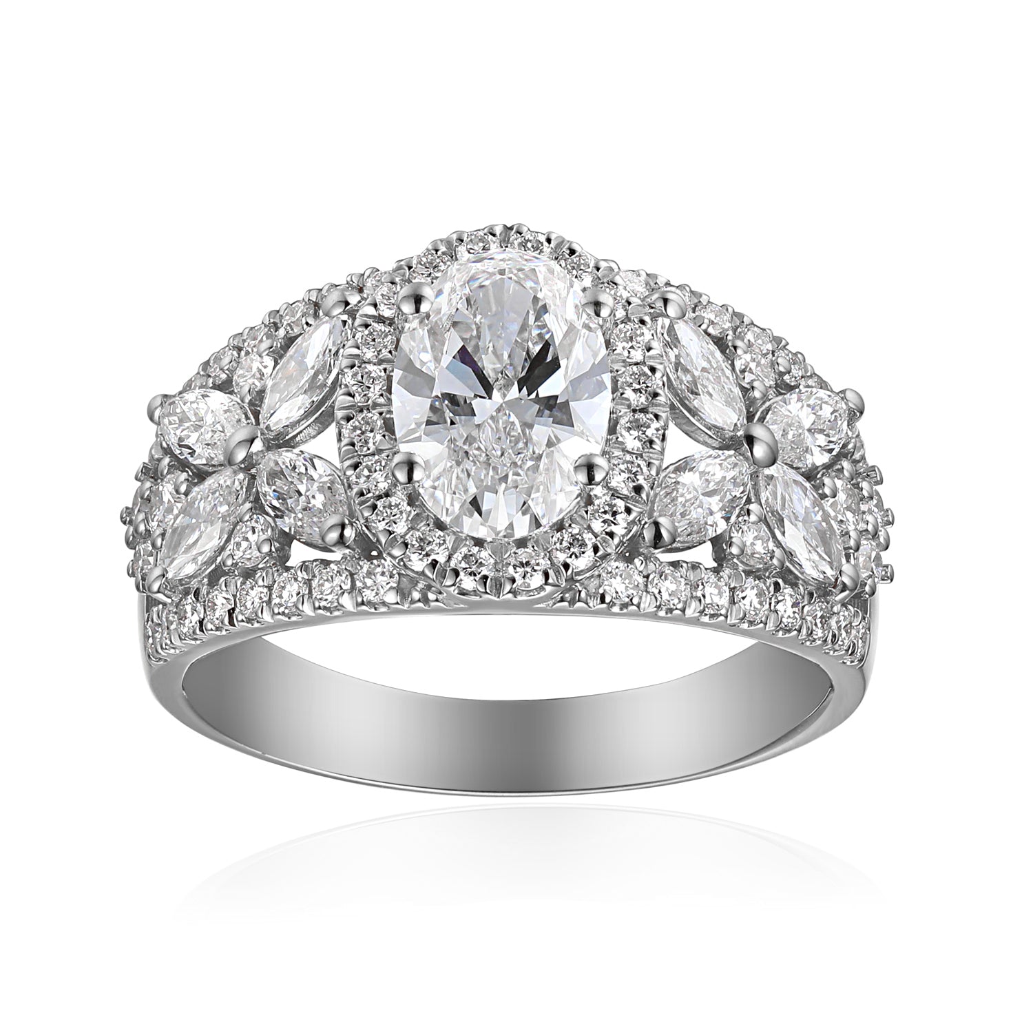 1 Carat Oval Semi Mount Ring