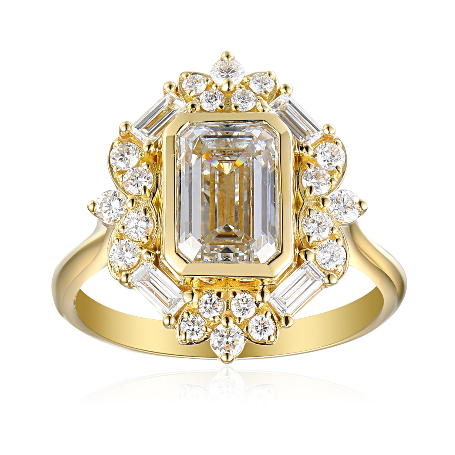 1.5 Carat Emerald Semi Mount Ring