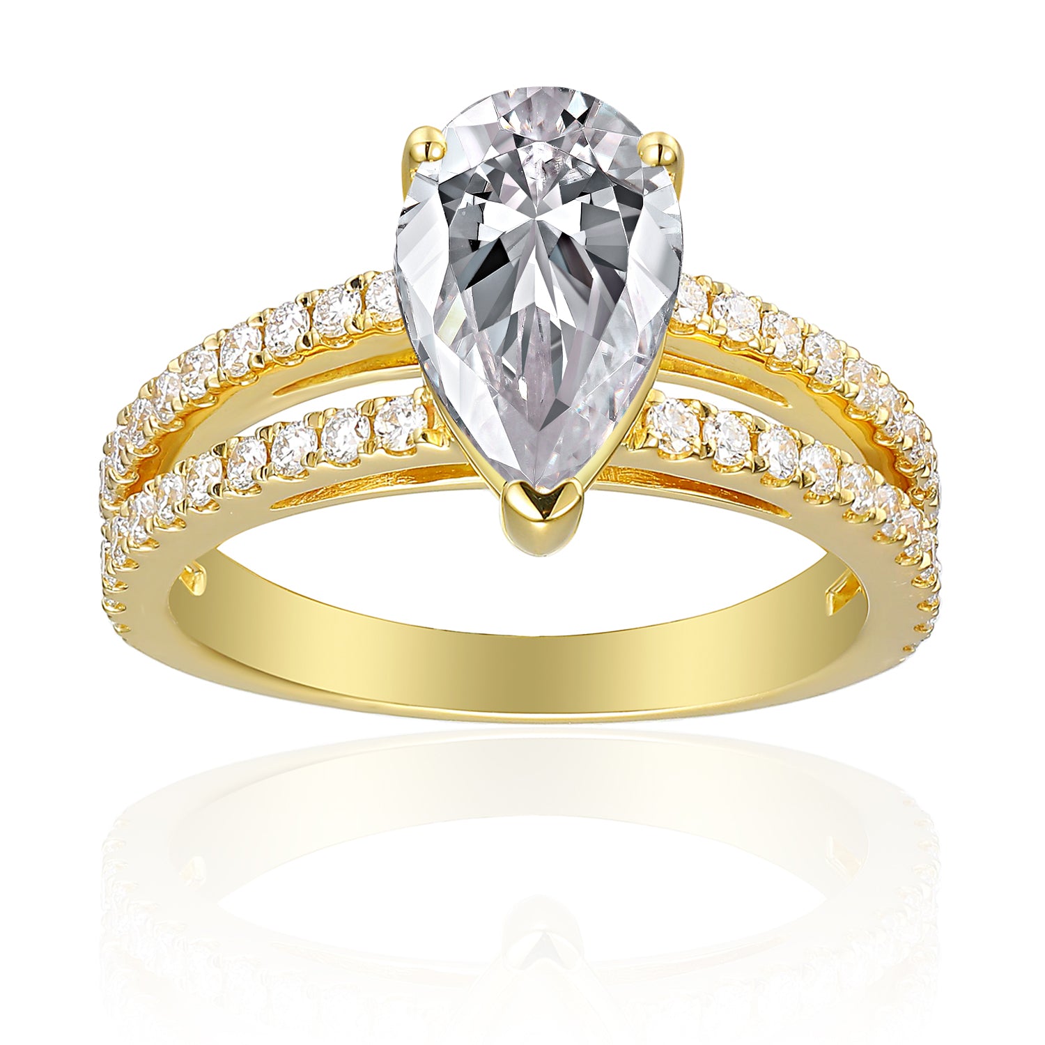 3 Carat Pear Semi Mount Ring