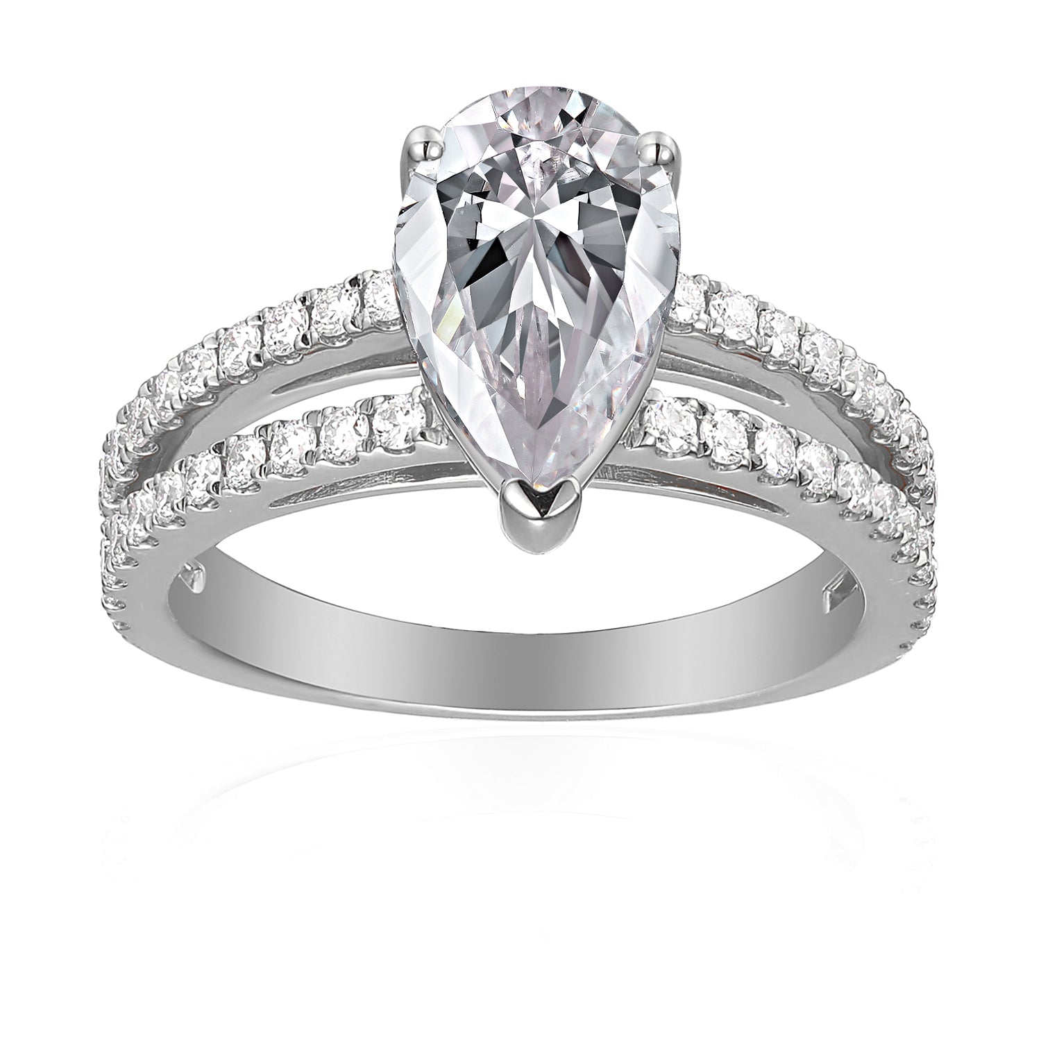 3 Carat Pear Semi Mount Ring