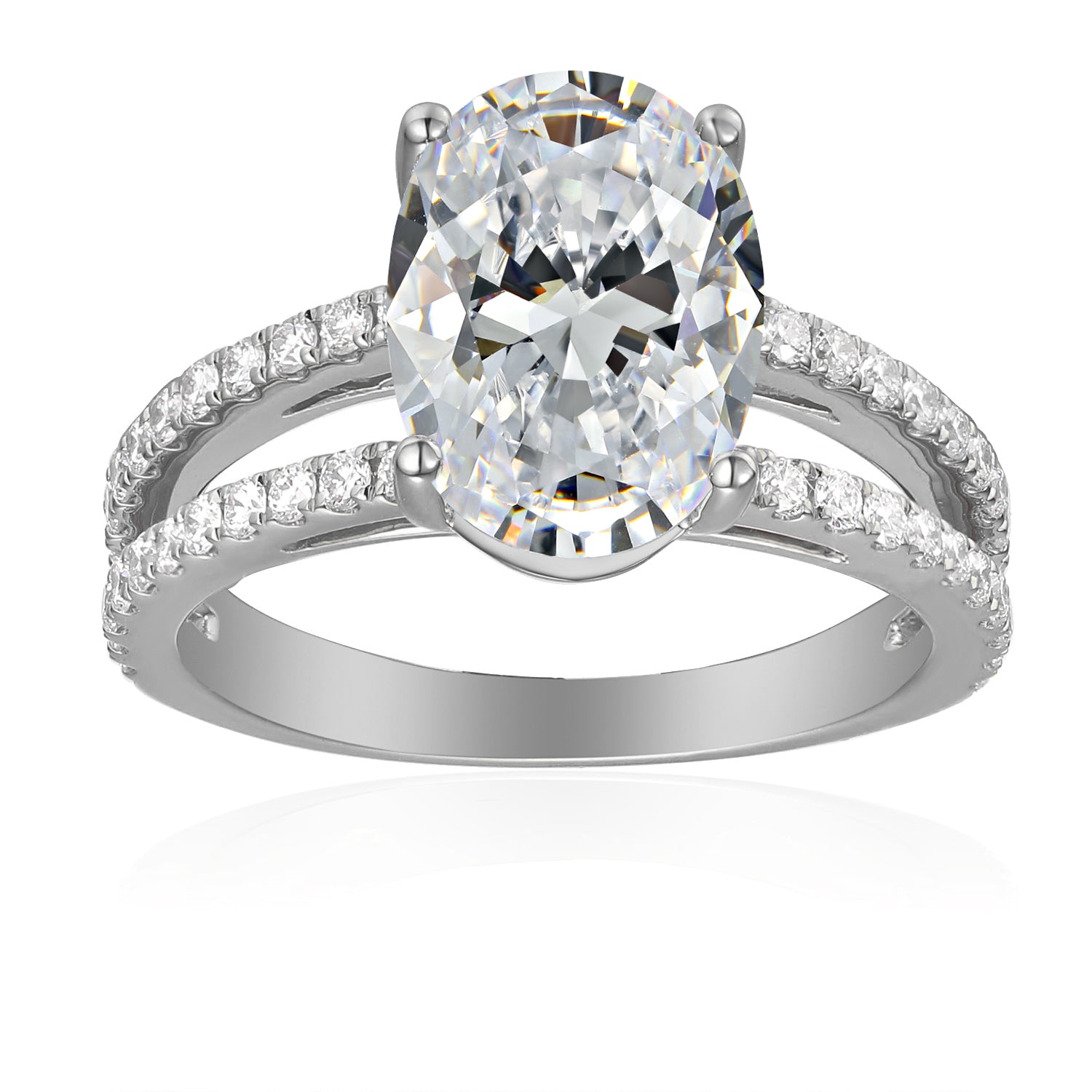 2.5 Carat Oval Semi Mount Ring