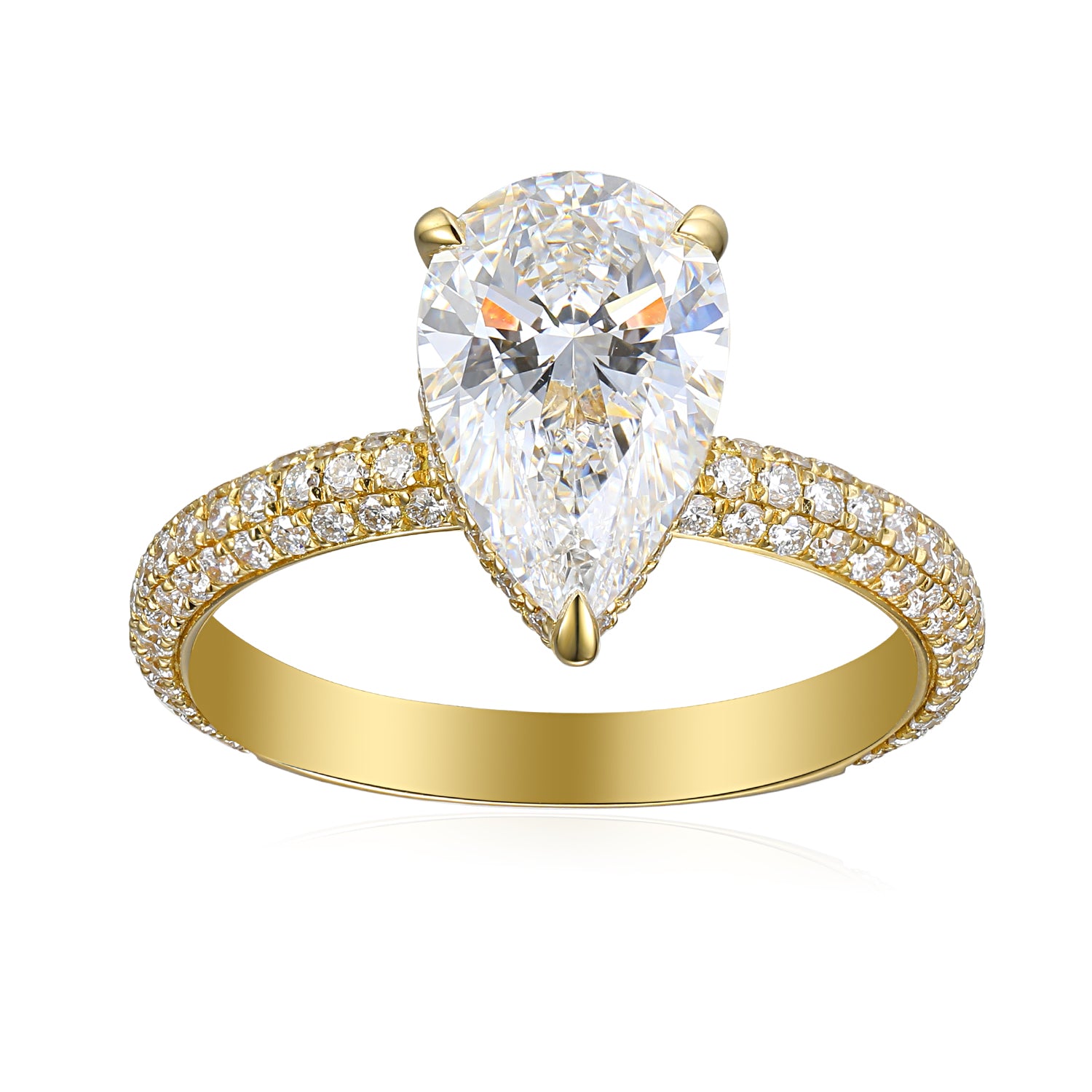 2 Carat Pear Semi Mount Ring
