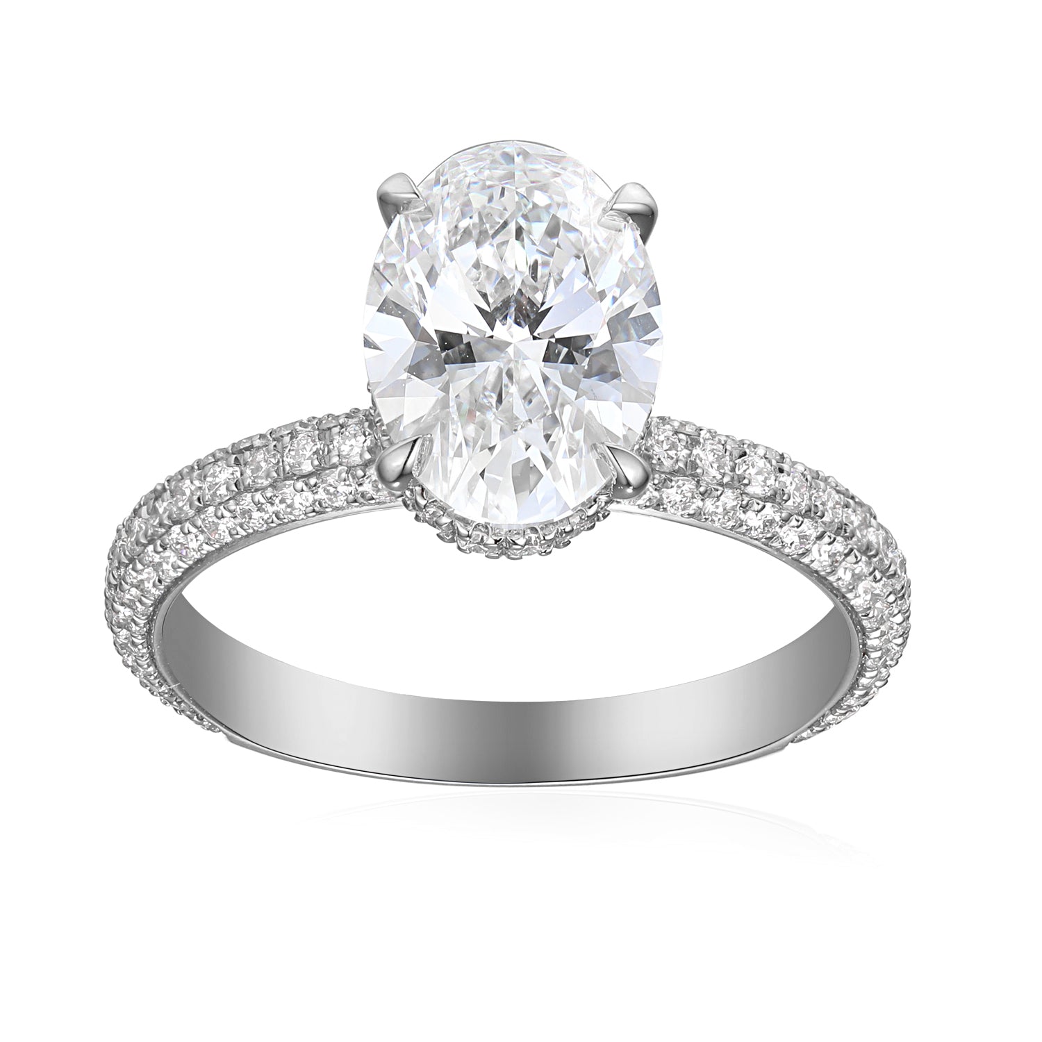 2 Carat Oval Semi Mount Ring