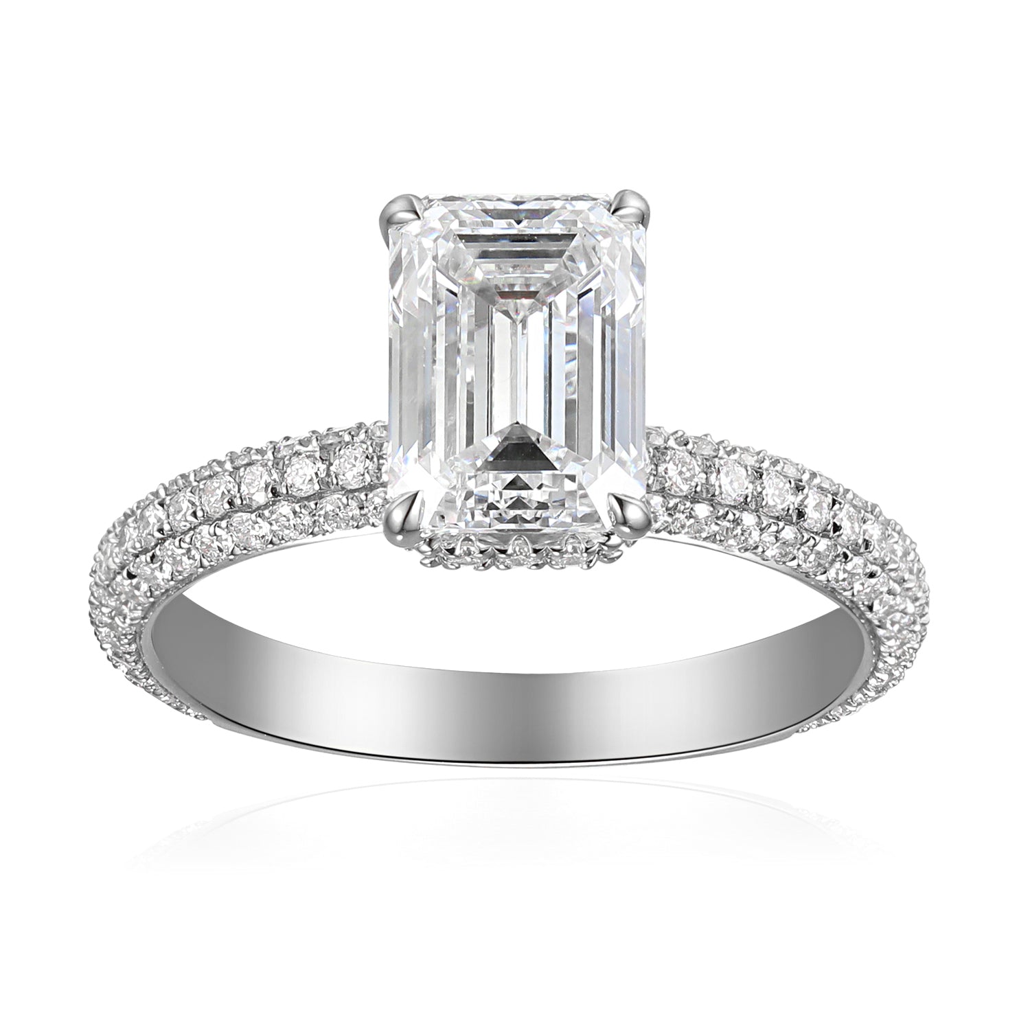 2 Carat Emerald Semi Mount Ring