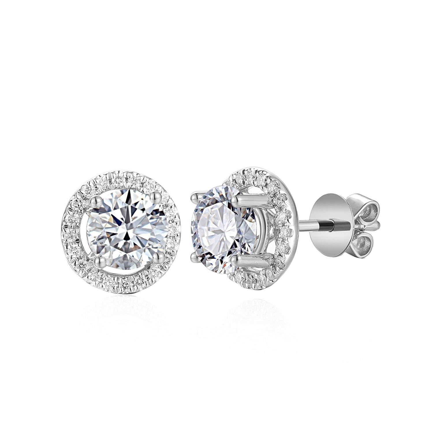 0.7 Carat Round Earrings