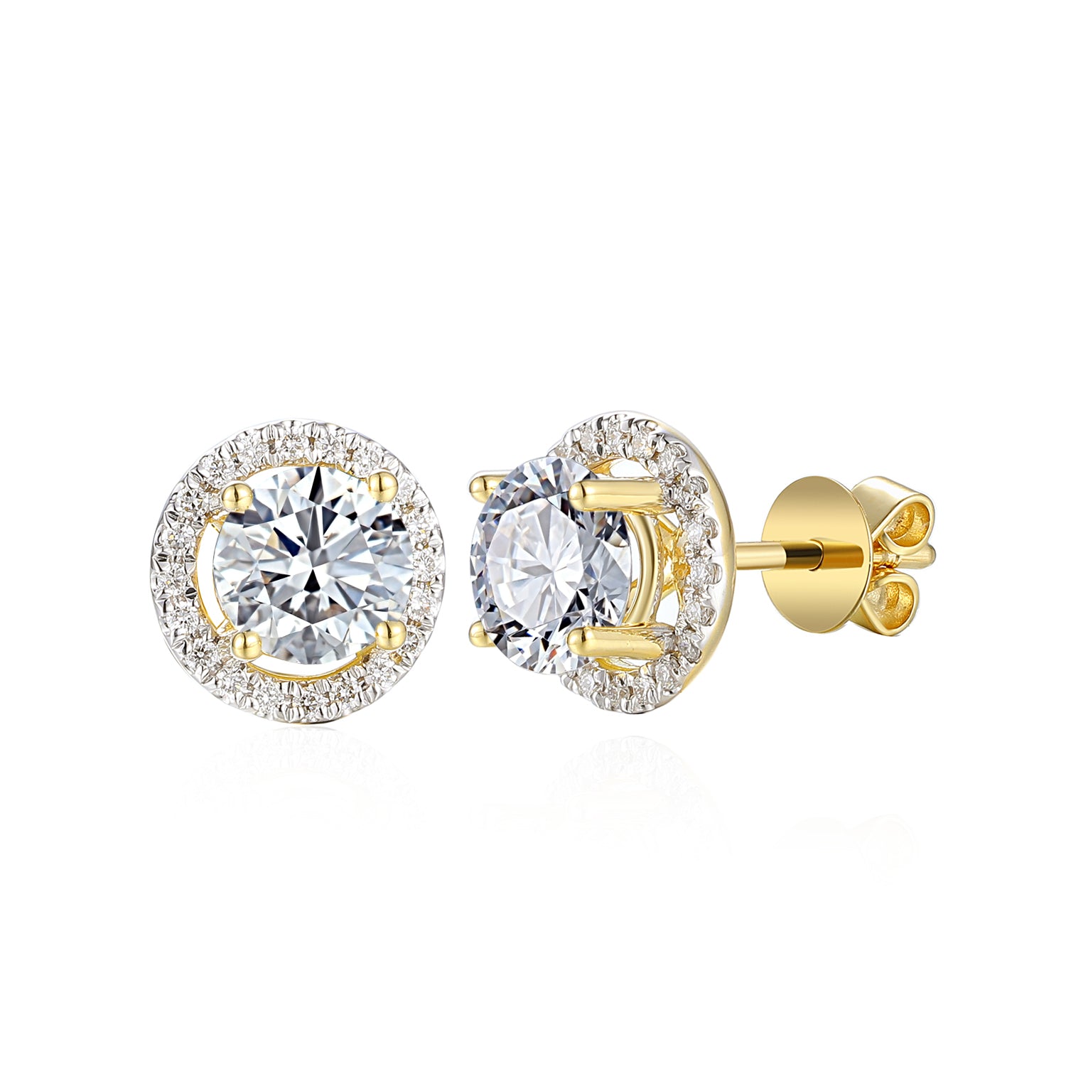 0.35 Carat Round Semi Mount Earrings
