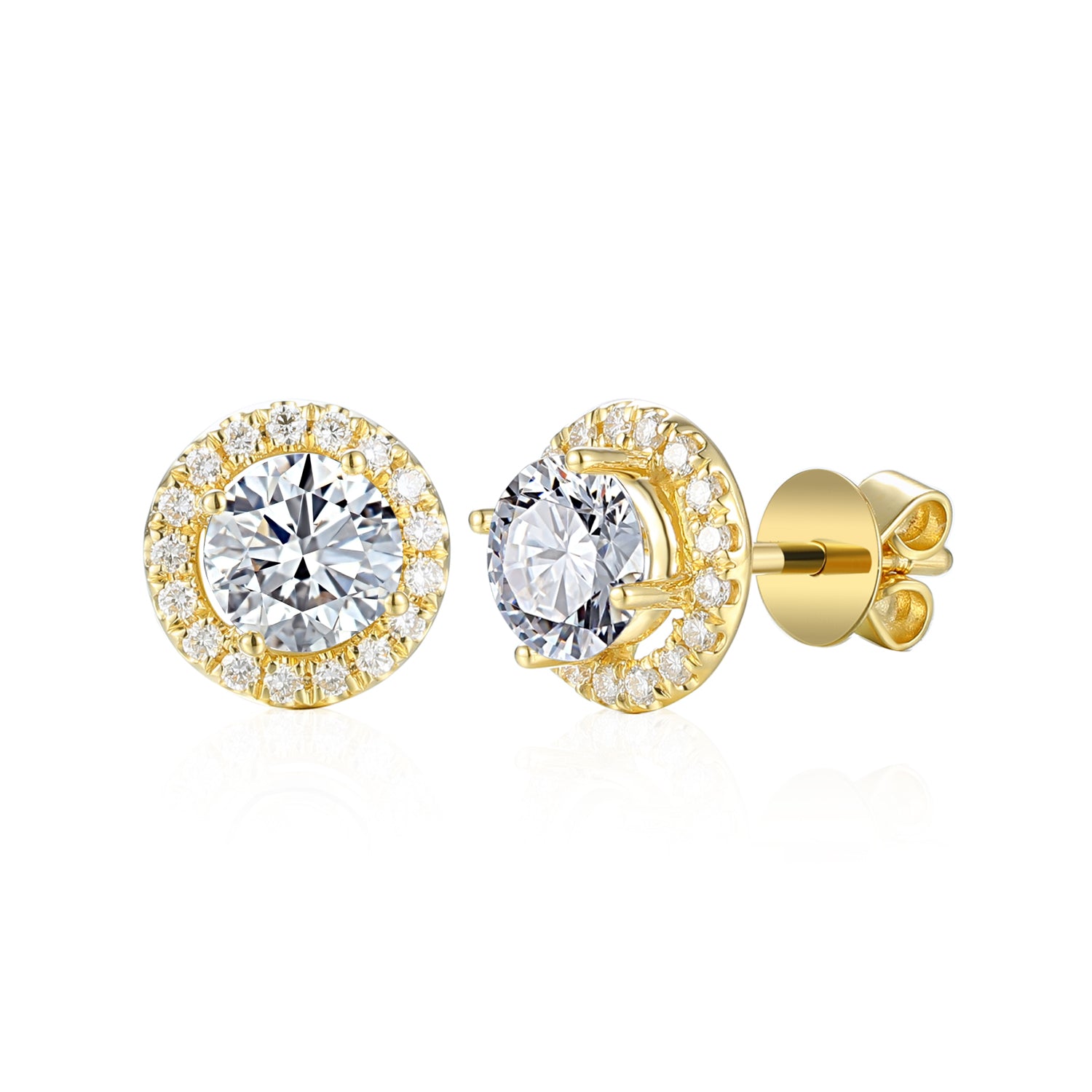 0.5 Carat Round Semi Mount Earrings