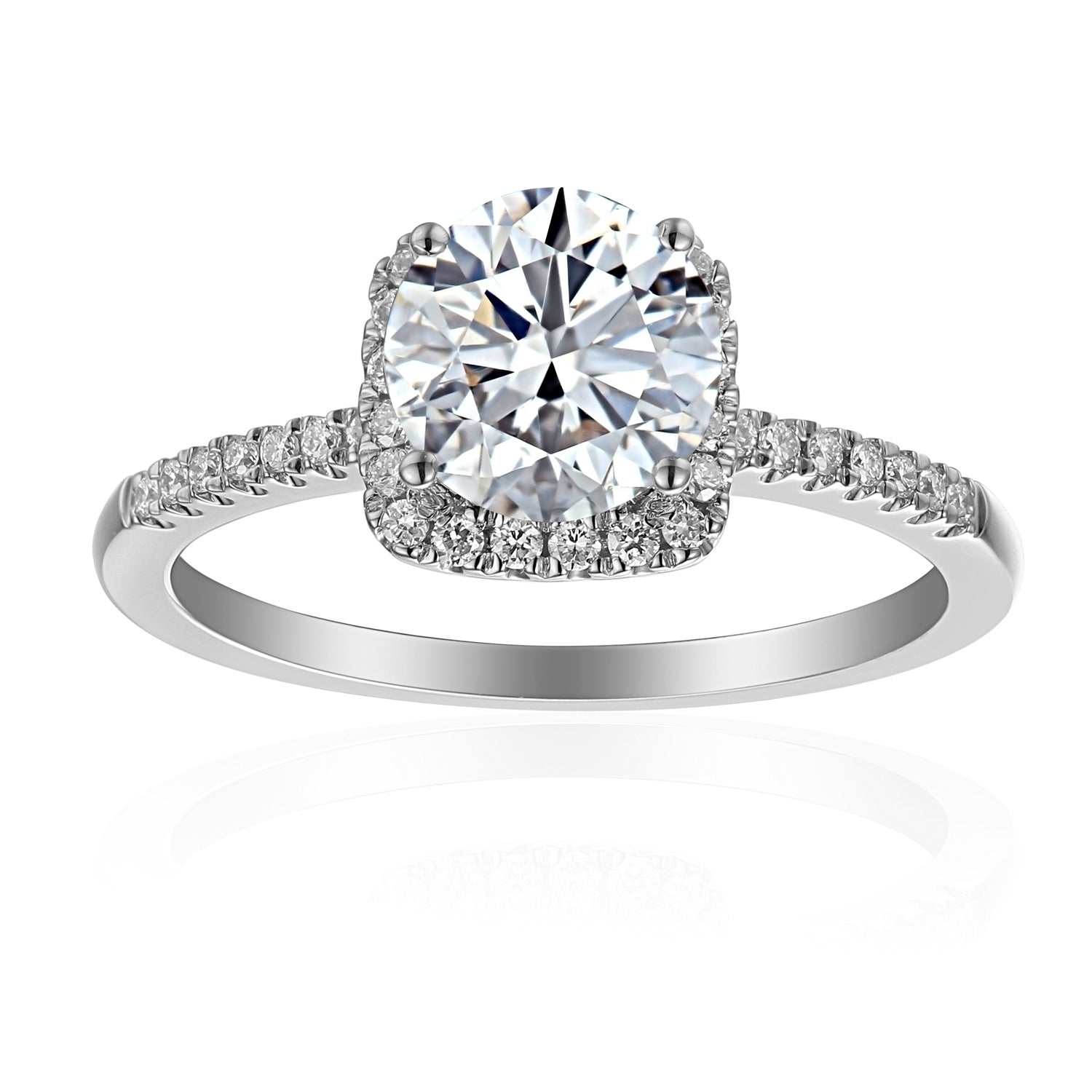 0.9 Carat Round Semi Mount Ring