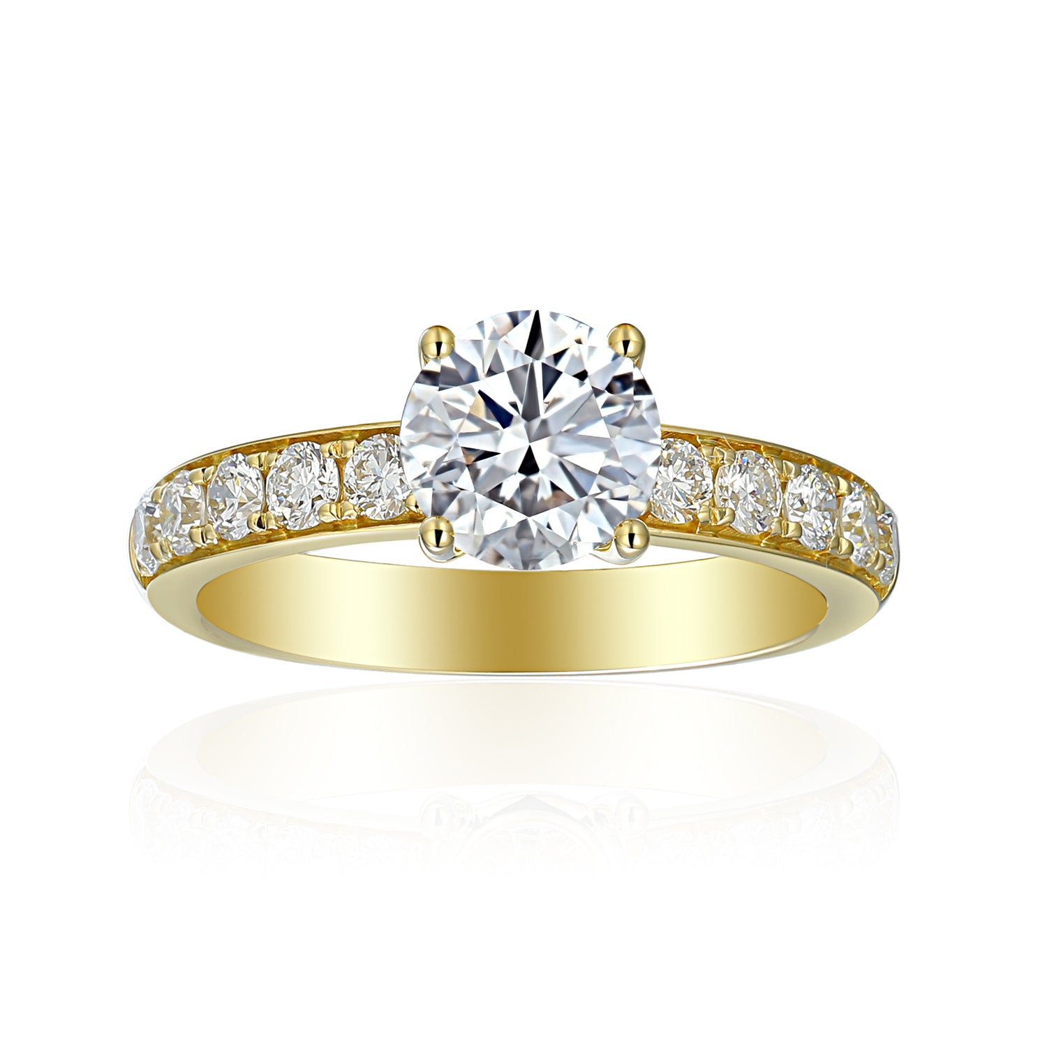 1 Carat Round Semi Mount Ring