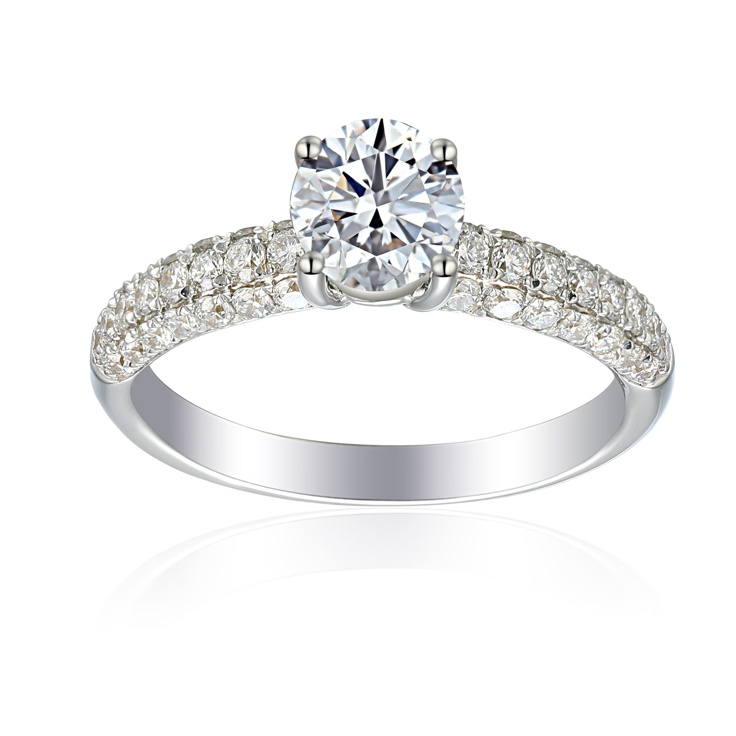 0.7 Carat Round Semi Mount Ring