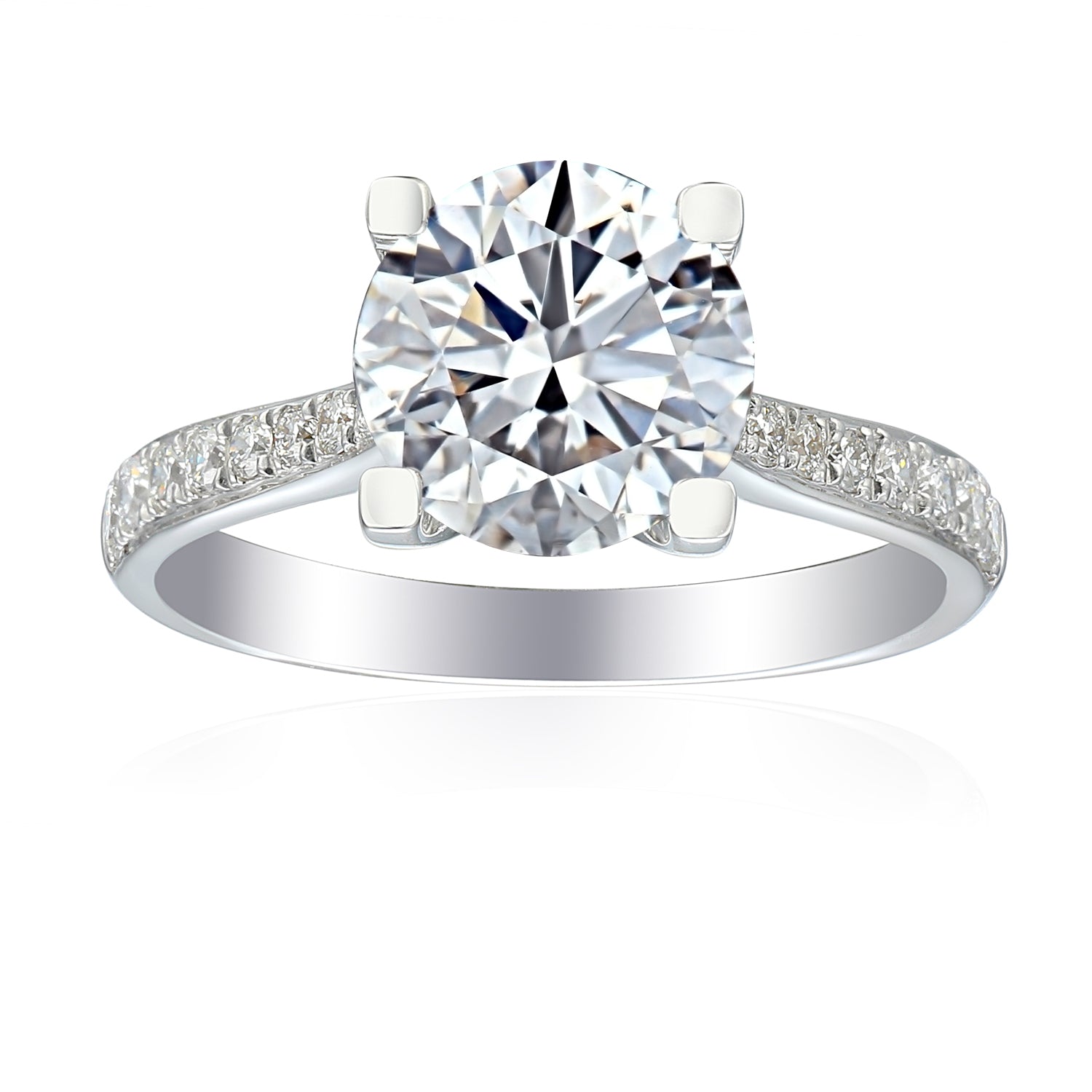 2 Carat Round Semi Mount Ring