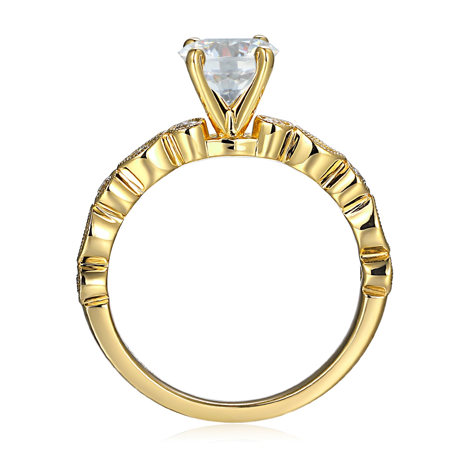 0.75 Carat Round Semi Mount Ring