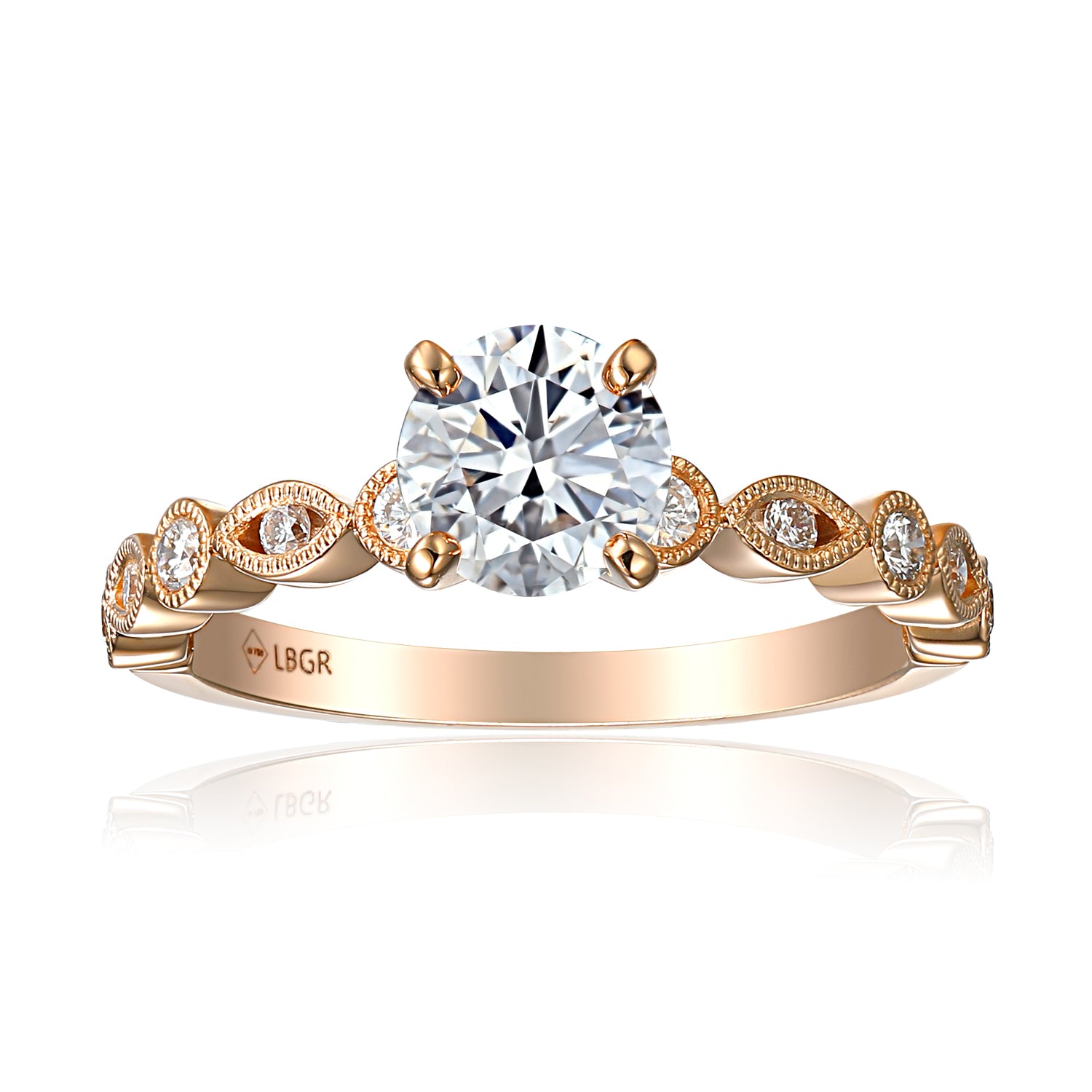 0.75 Carat Round Semi Mount Ring