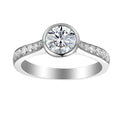 0.7 Carat Round Semi Mount Ring