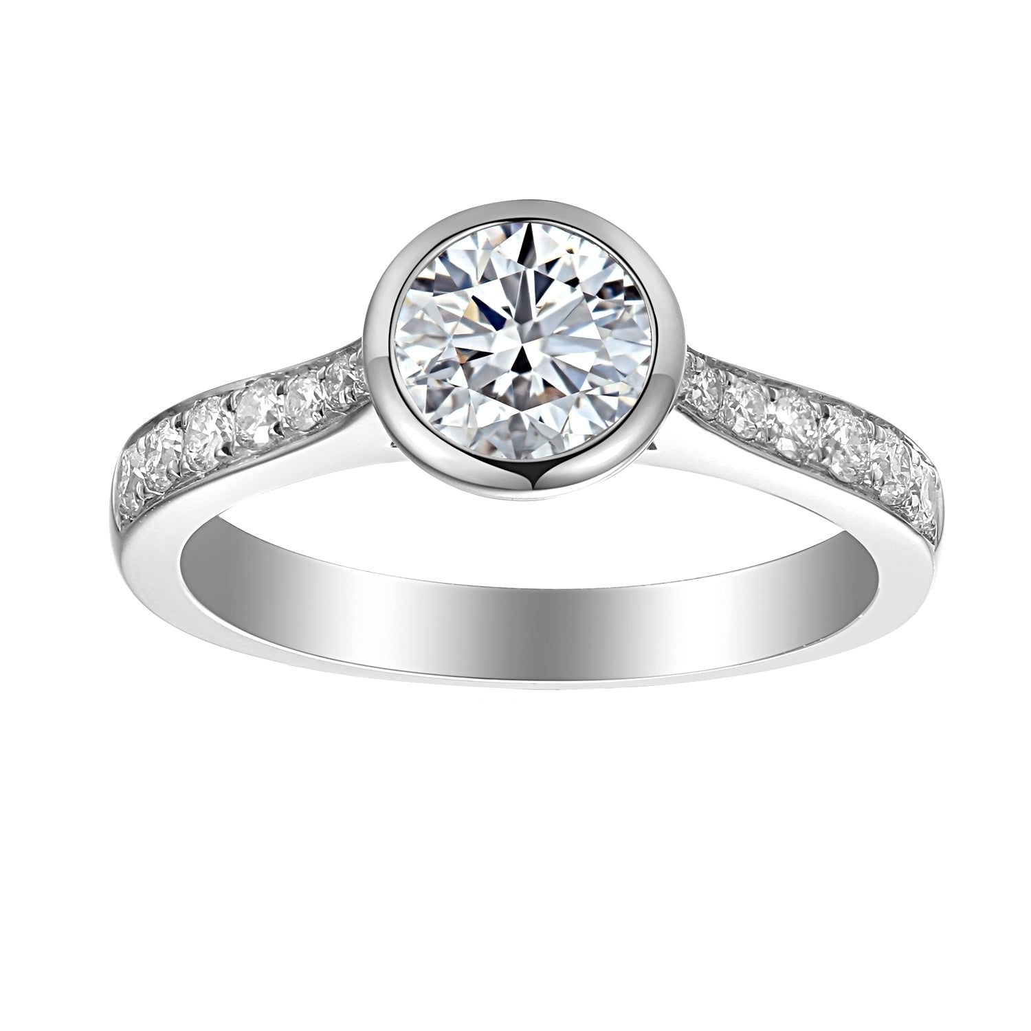 0.7 Carat Round Semi Mount Ring