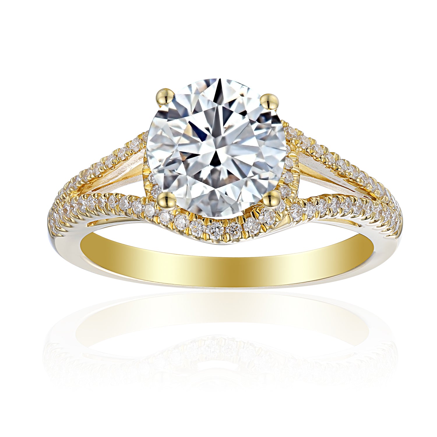 0.78 Carat Round Semi Mount Ring