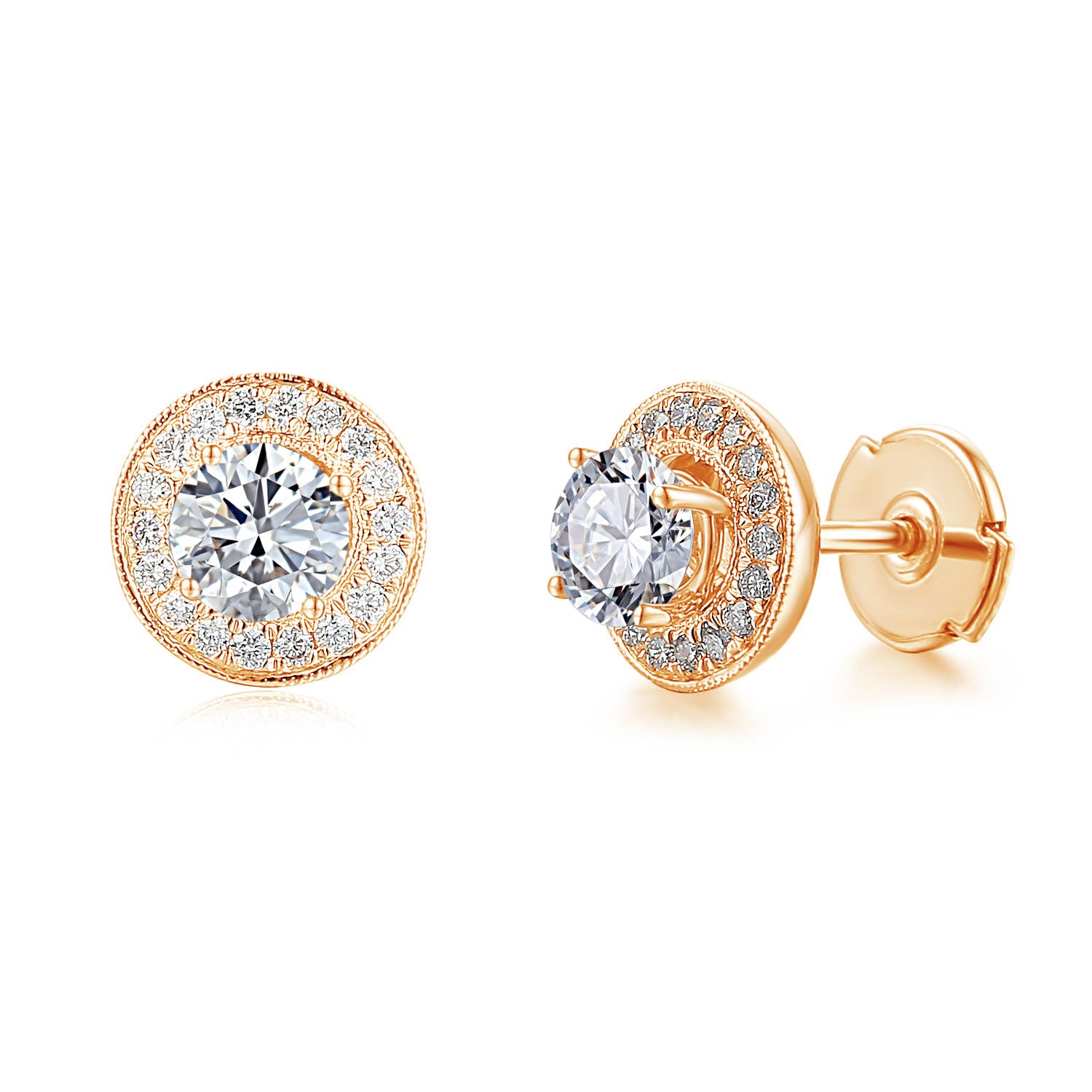 0.3 Carat Round Semi Mount Earrings