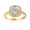 1 Carat Square Emerald Semi Mount Ring