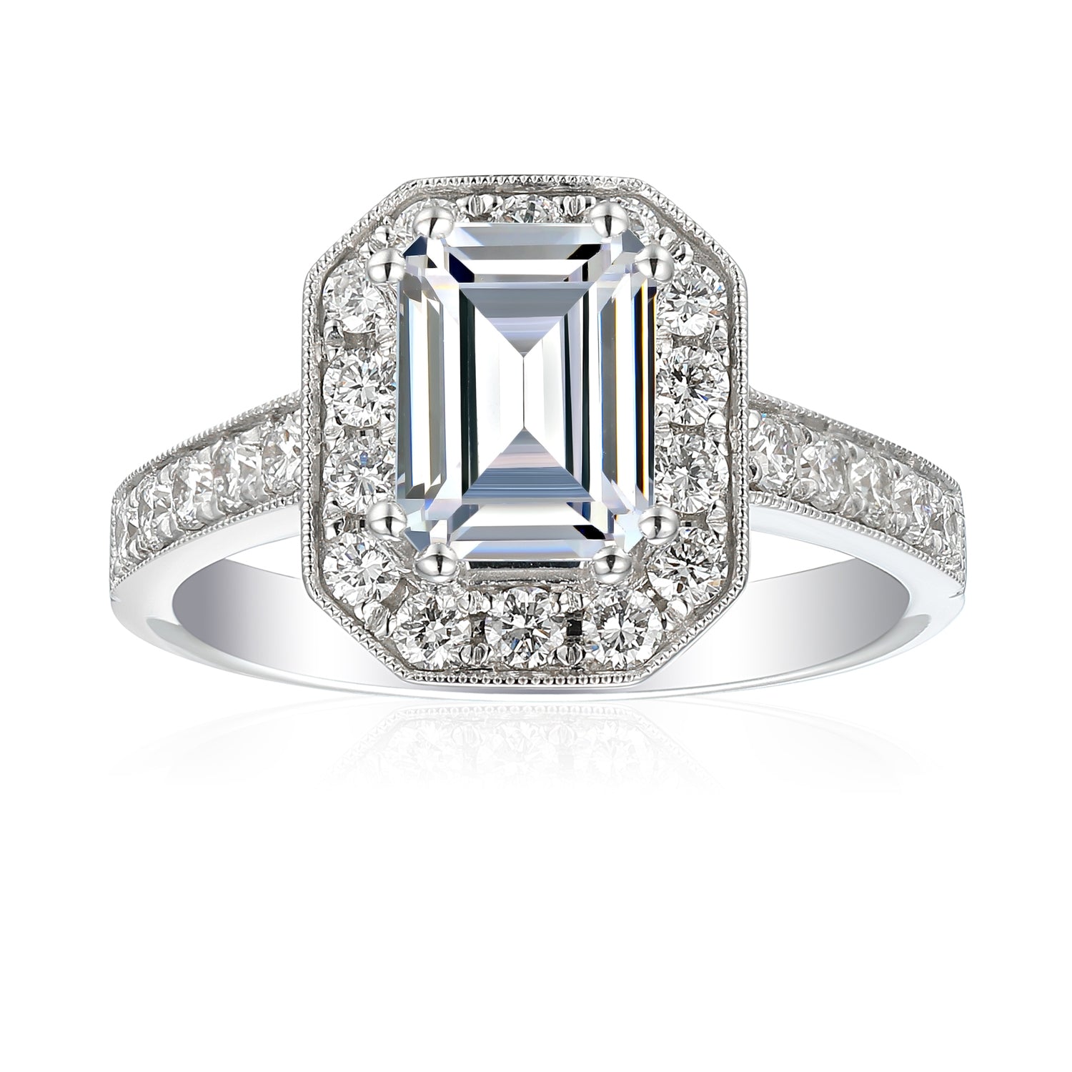 1 Carat Emerald Engagement Ring