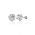 0.35 Carat Round Semi Mount Earrings
