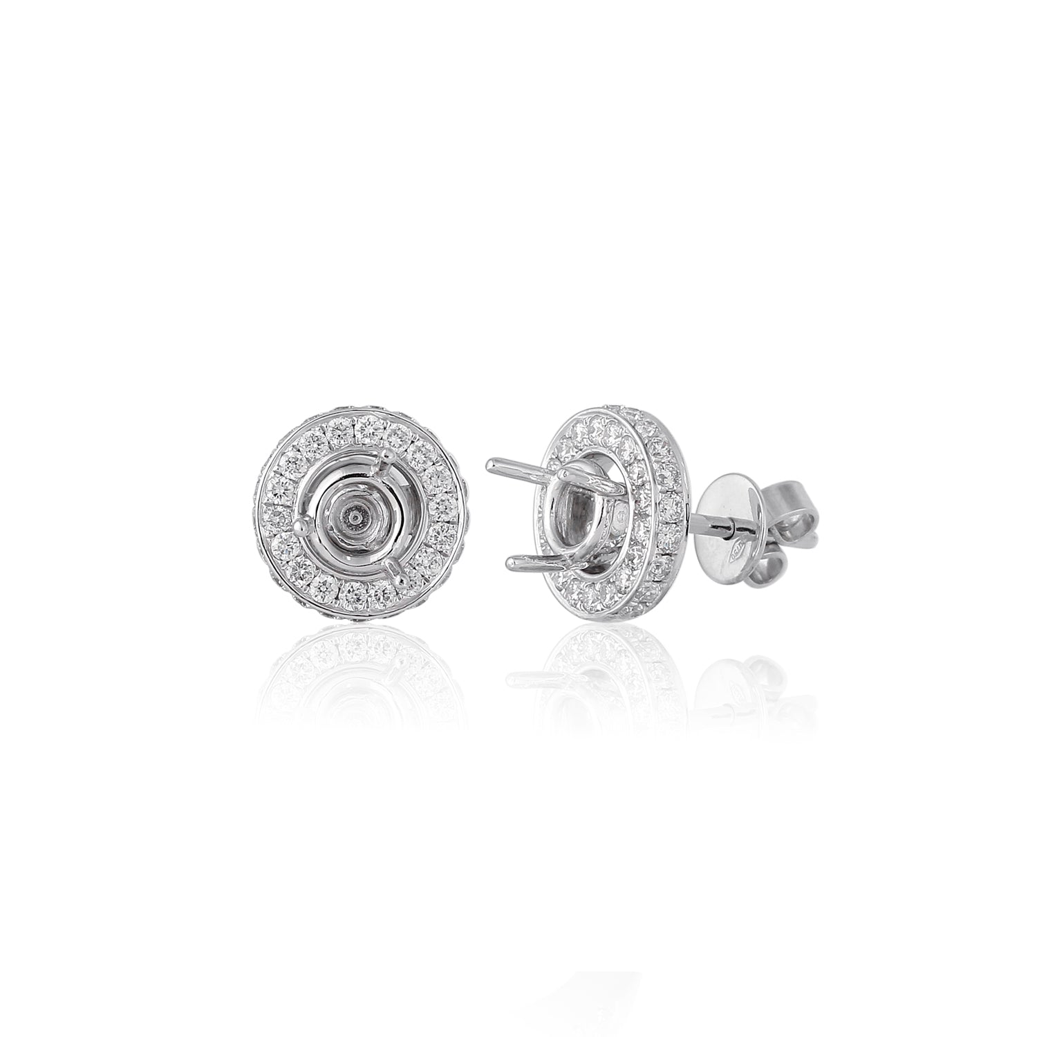 0.5 Carat Semi Mount Earrings