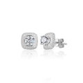 0.37 Carat Round Semi Mount Earrings