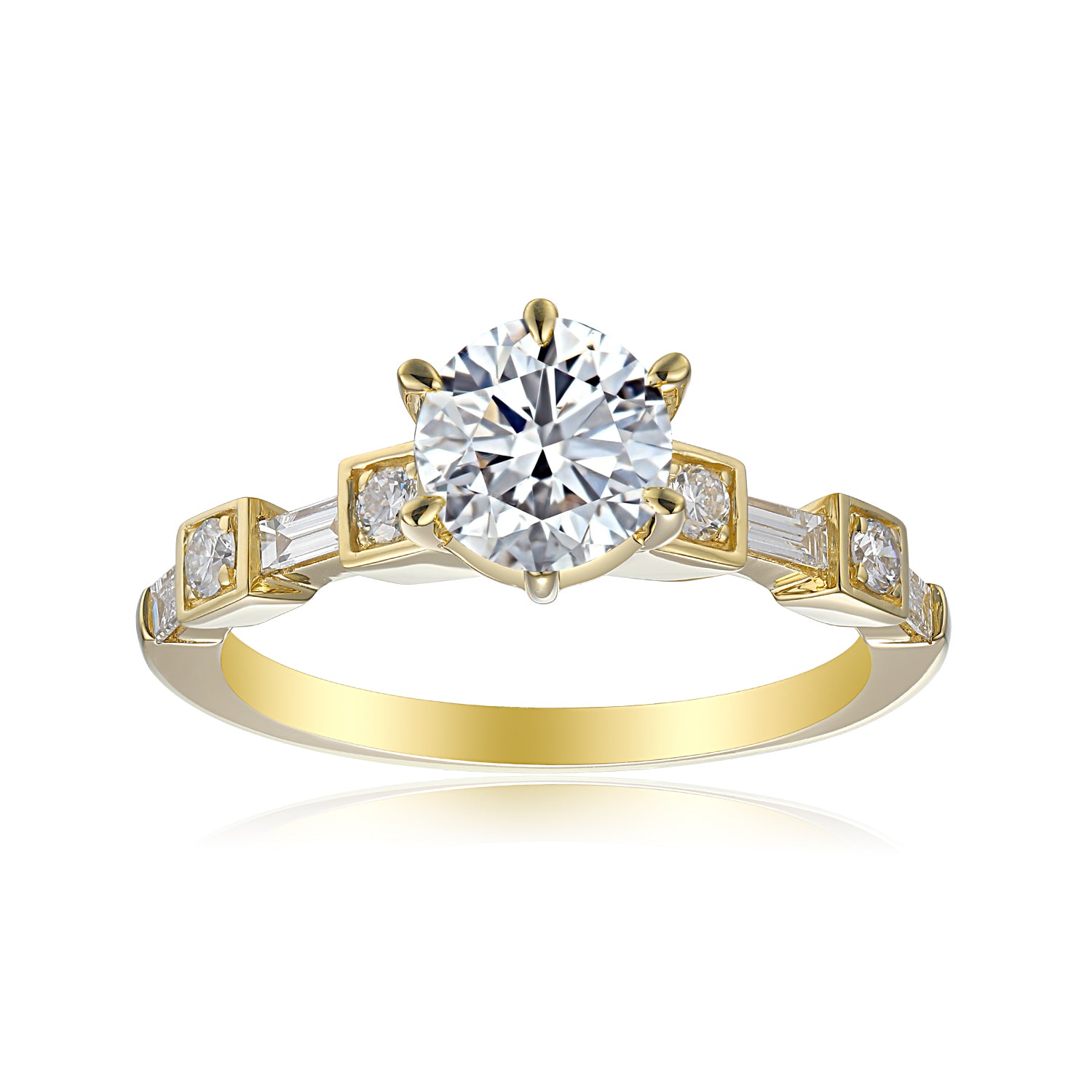 1 Carat Round Semi Mount Ring