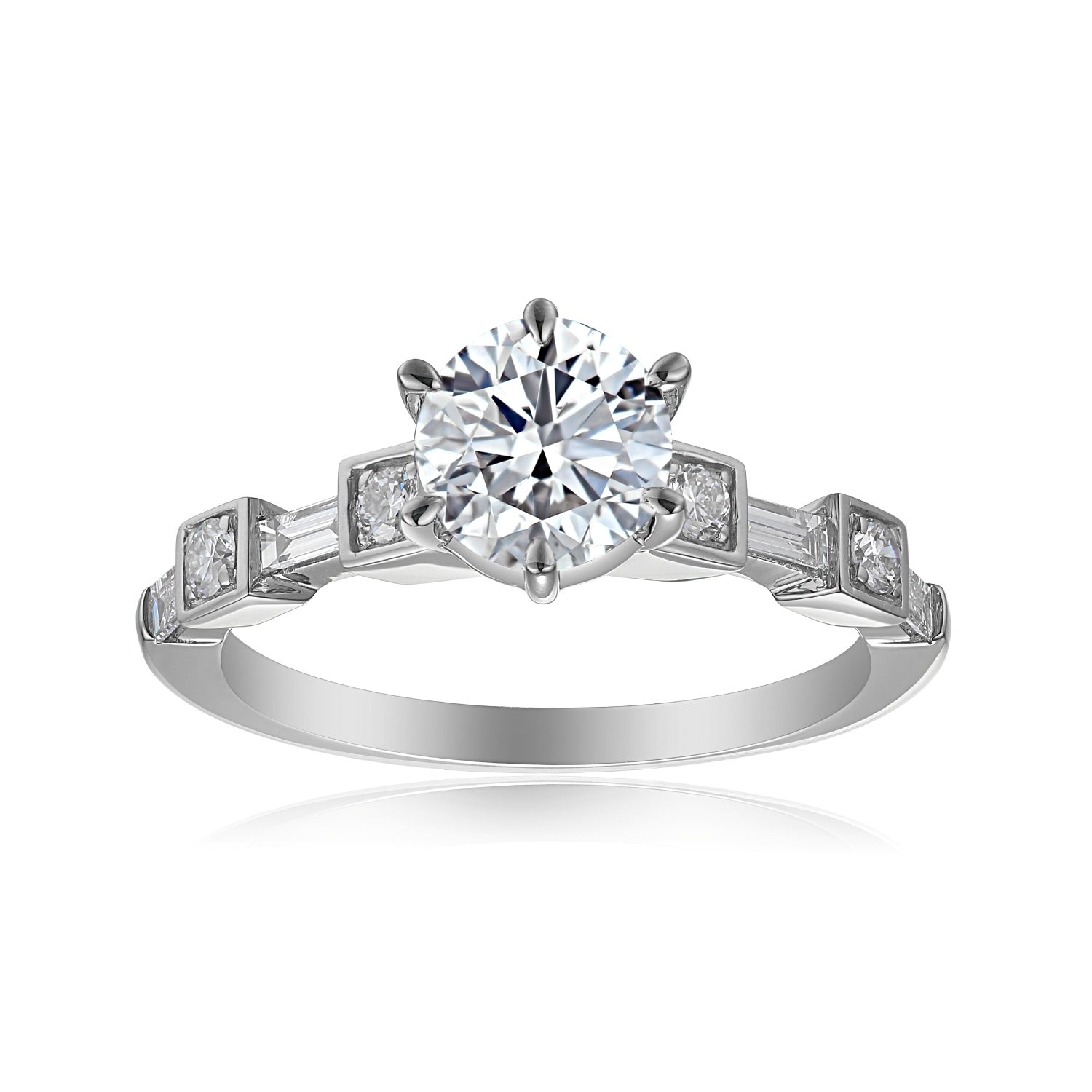 1 Carat Round Engagement Ring