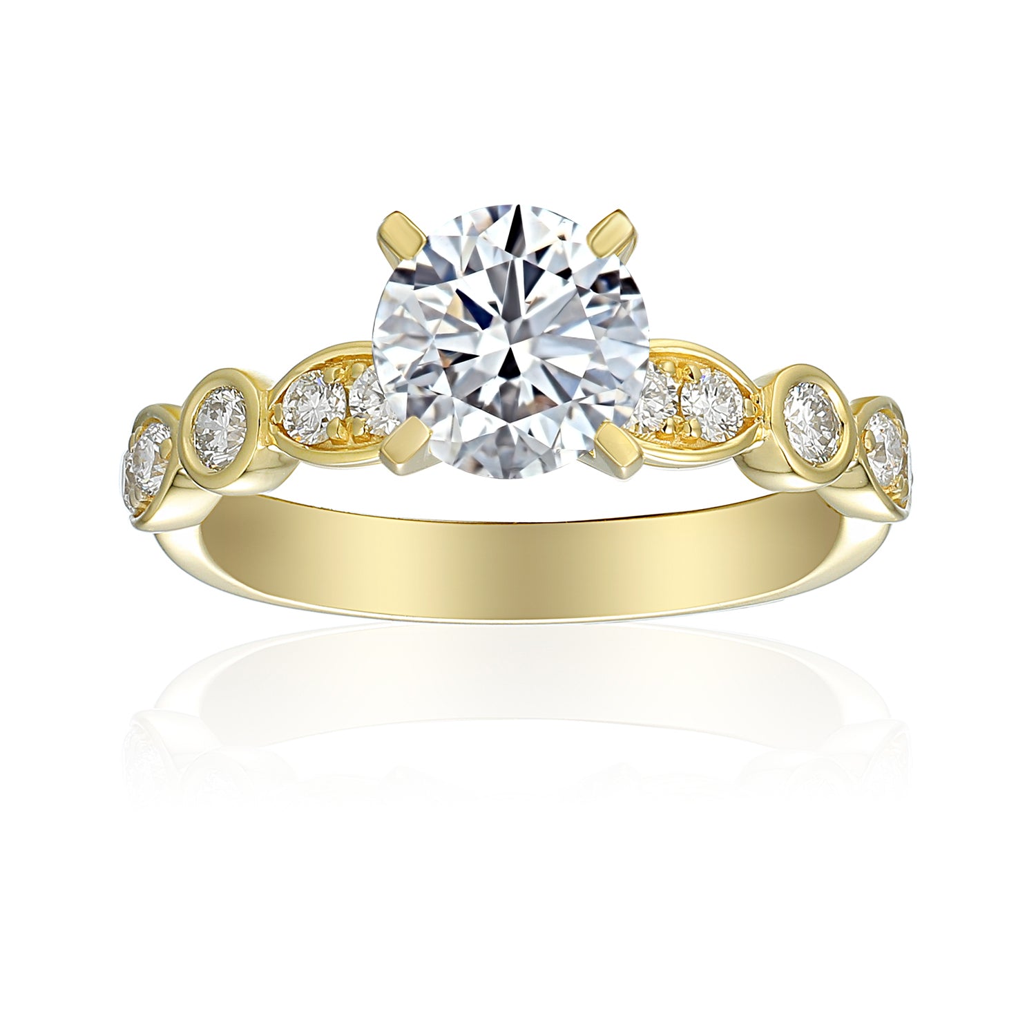 1 Carat Round Semi Mount Ring