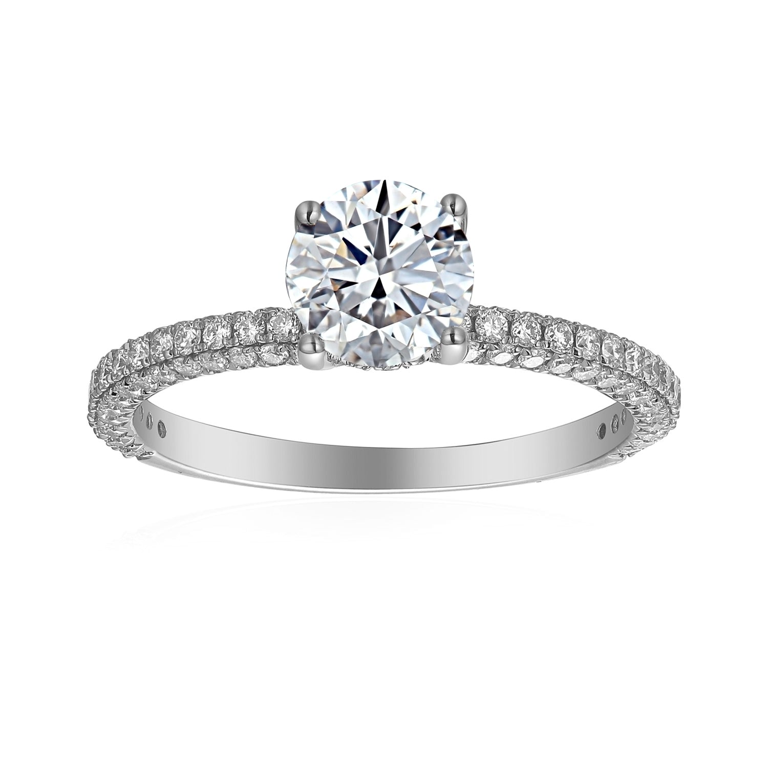 1 Carat Round Semi Mount Ring