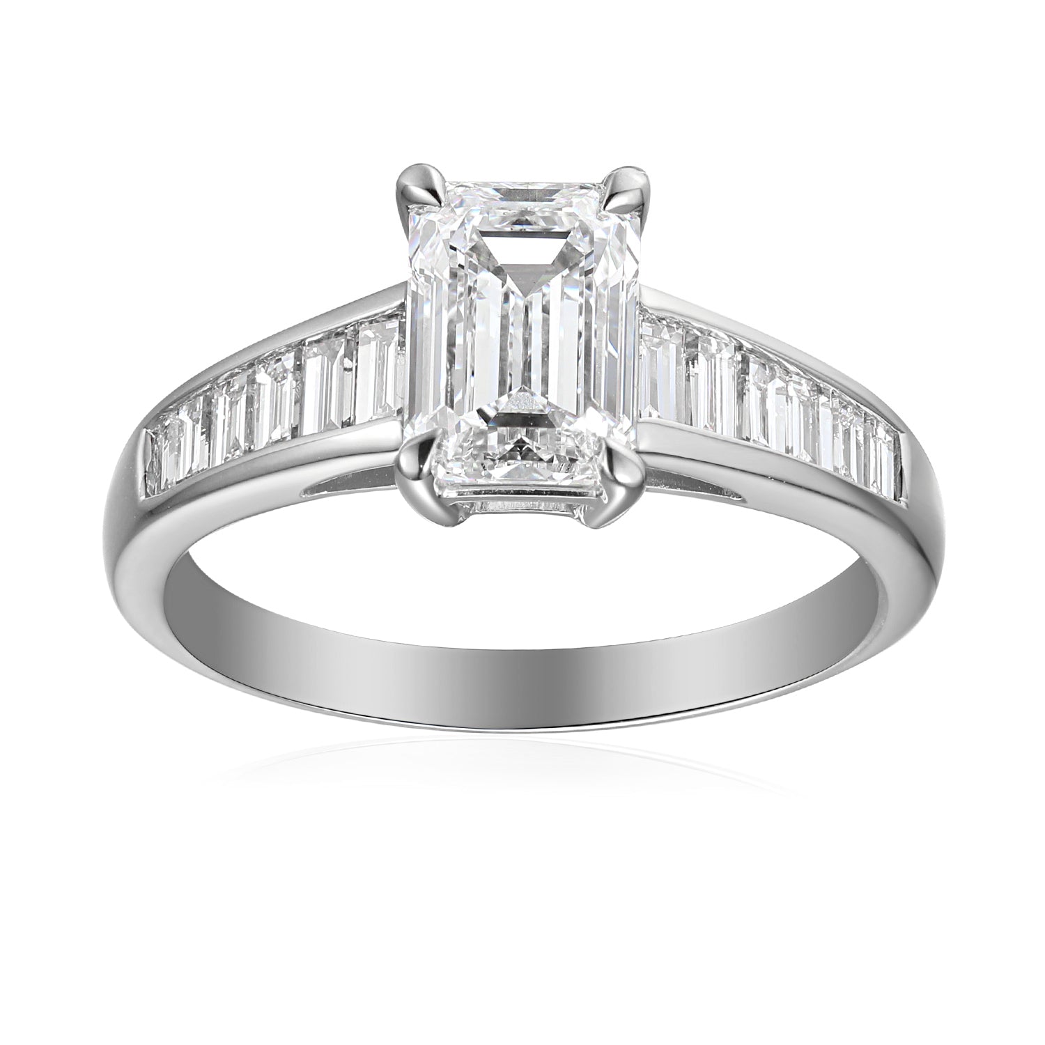 1 Carat Emerald Semi Mount Ring
