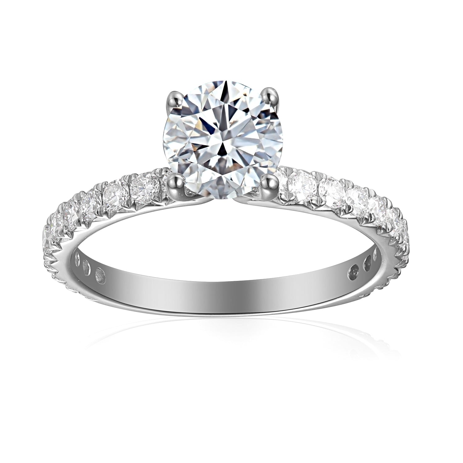 1 Carat Round Semi Mount Ring