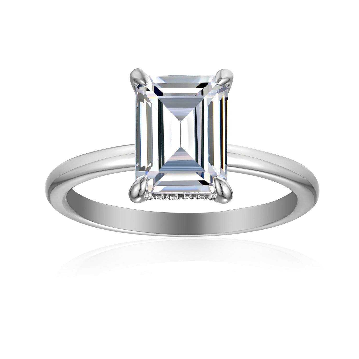 2 Carat Emerald Semi Mount Ring
