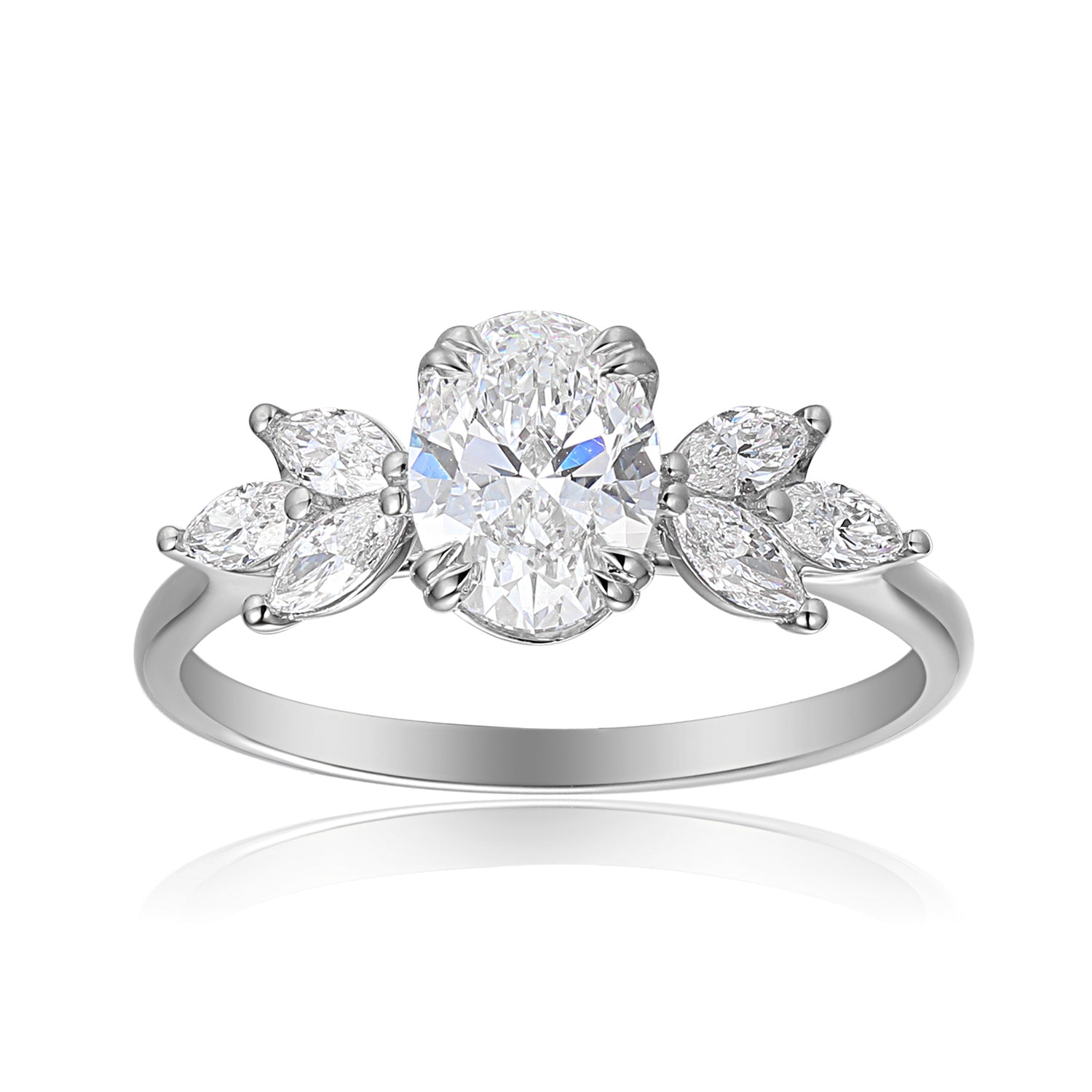 2 Carat Oval Semi Mount Ring