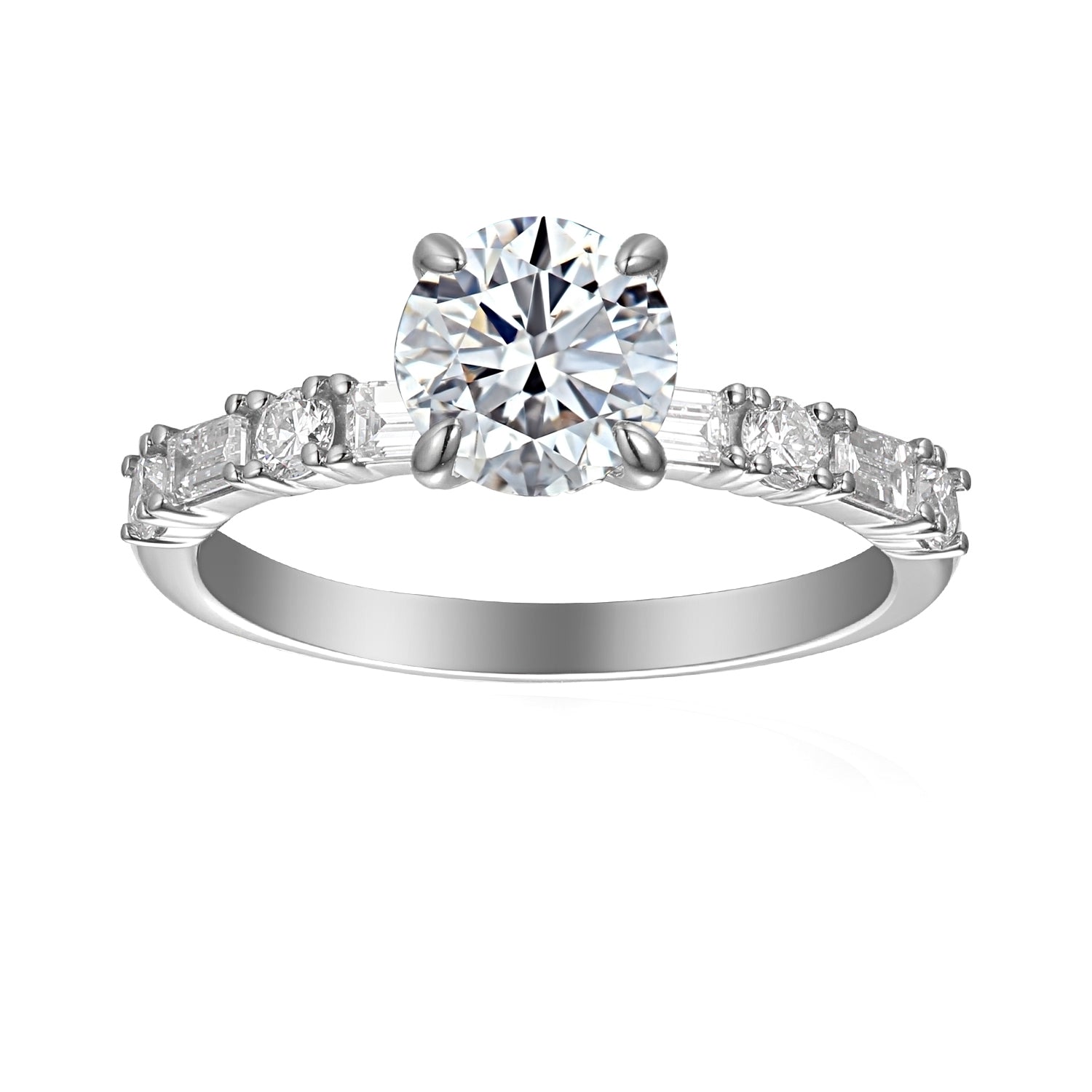 1 Carat Round Semi Mount Ring
