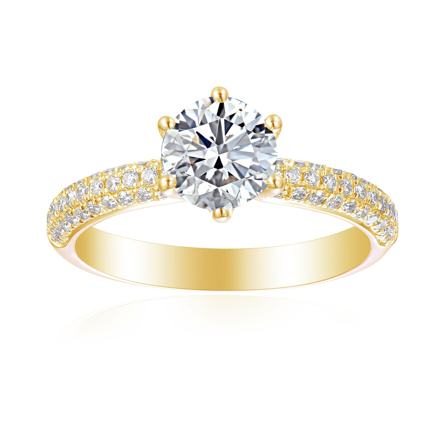 1 Carat Round Semi Mount Ring