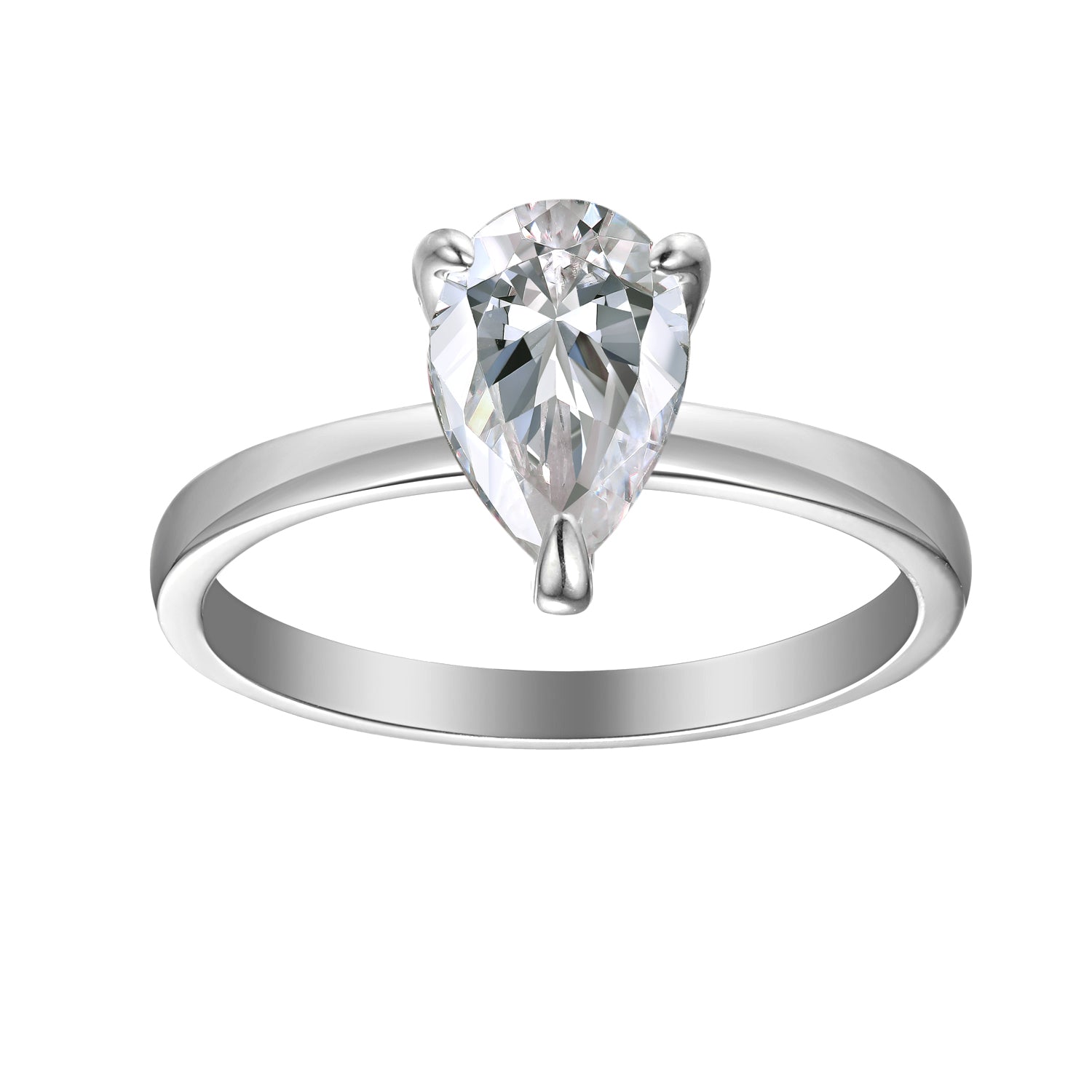0.8 Carat Pear Semi Mount Ring
