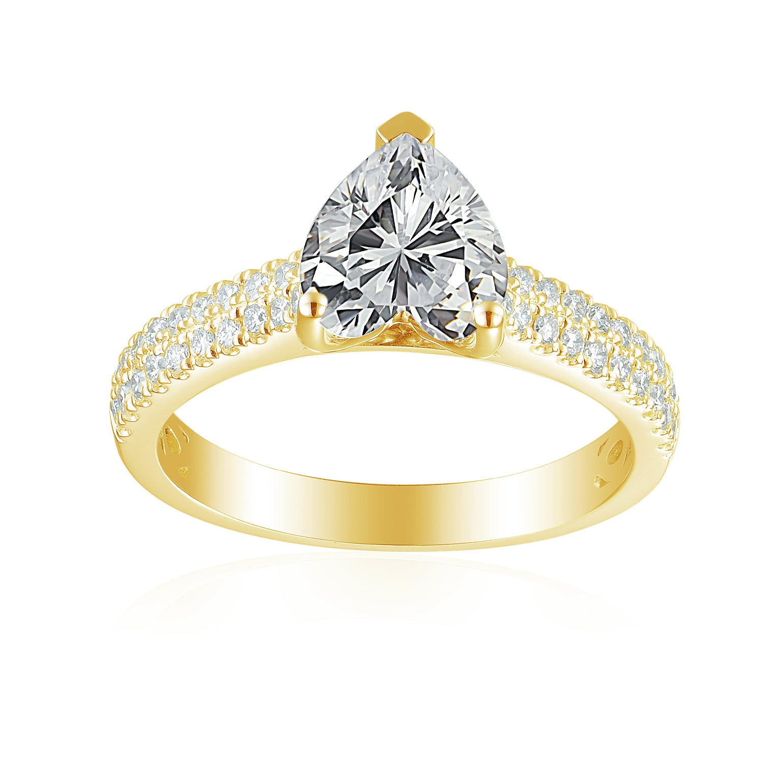 1 Carat Heart Semi Mount Ring