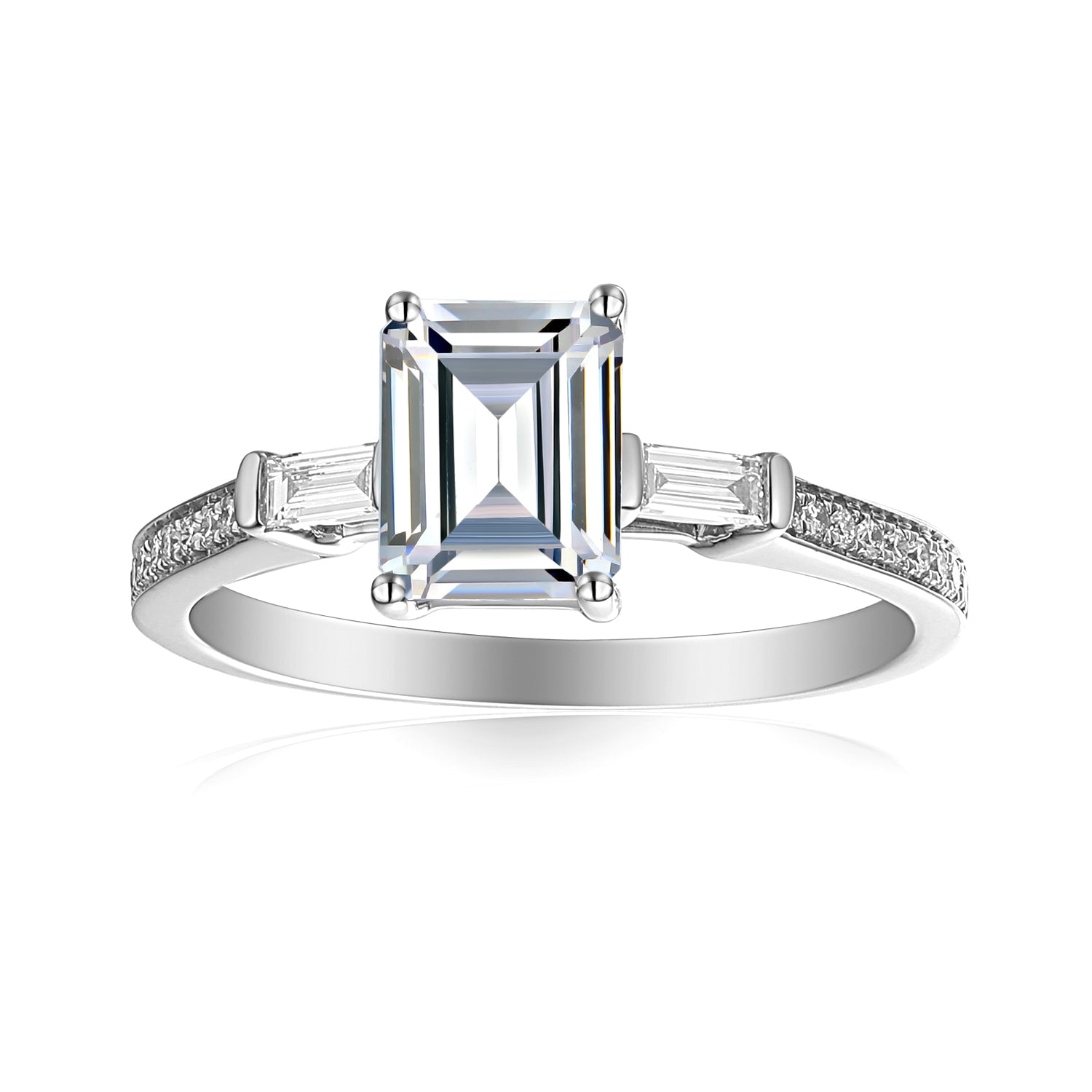 1 Carat Emerald Engagement Ring