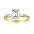 1 Carat Emerald Engagement Ring