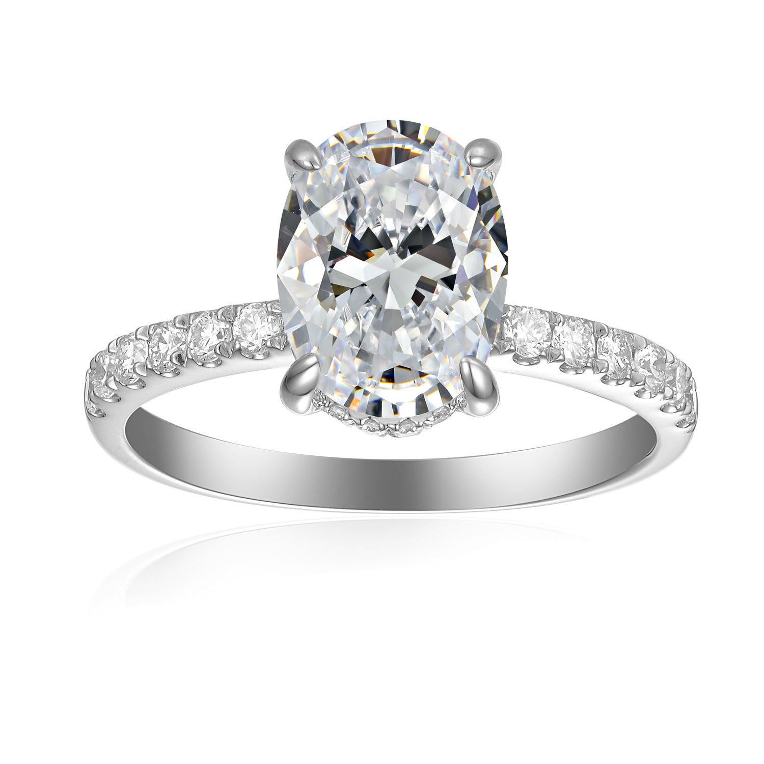 4 Carat Oval Semi Mount Ring