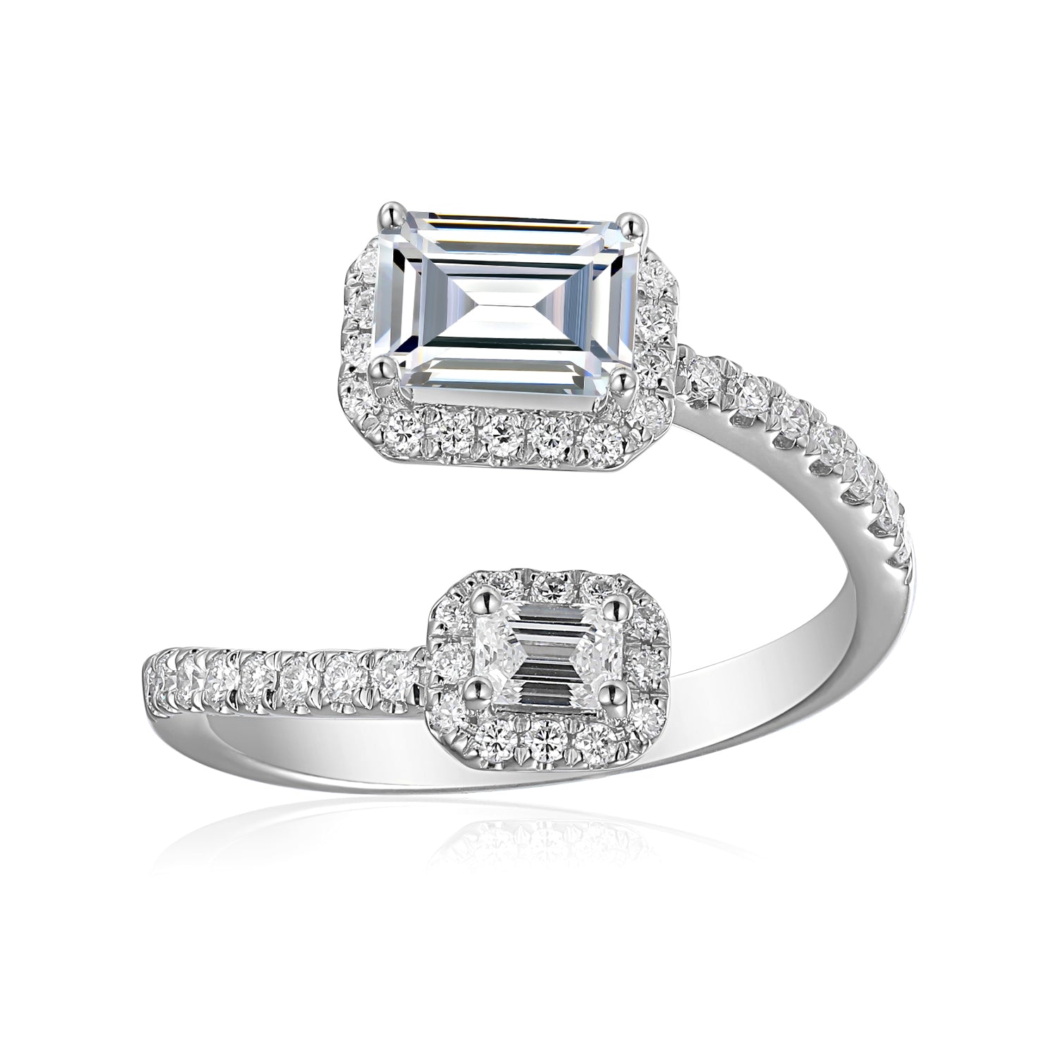 0.75 Carat Emerald Semi Mount Ring