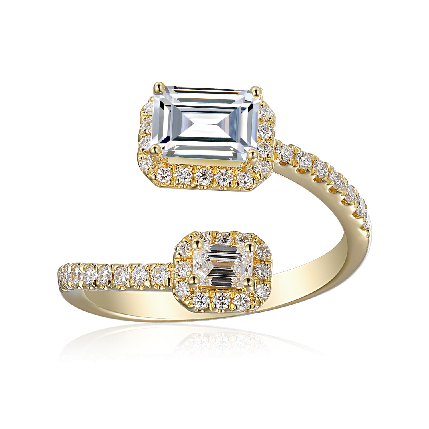 0.75 Carat Emerald Semi Mount Ring