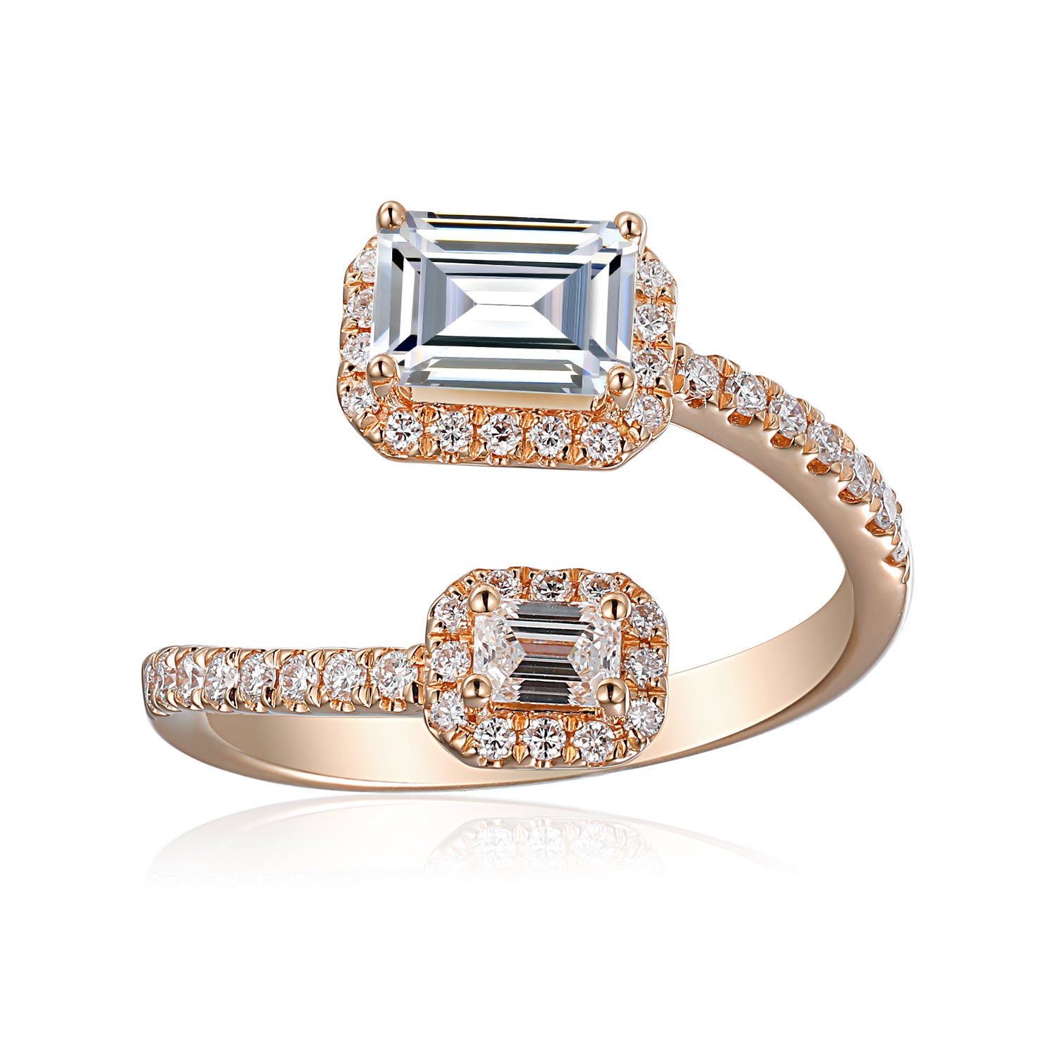 0.75 Carat Emerald Semi Mount Ring