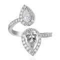 1 Carat Pear Semi Mount Ring