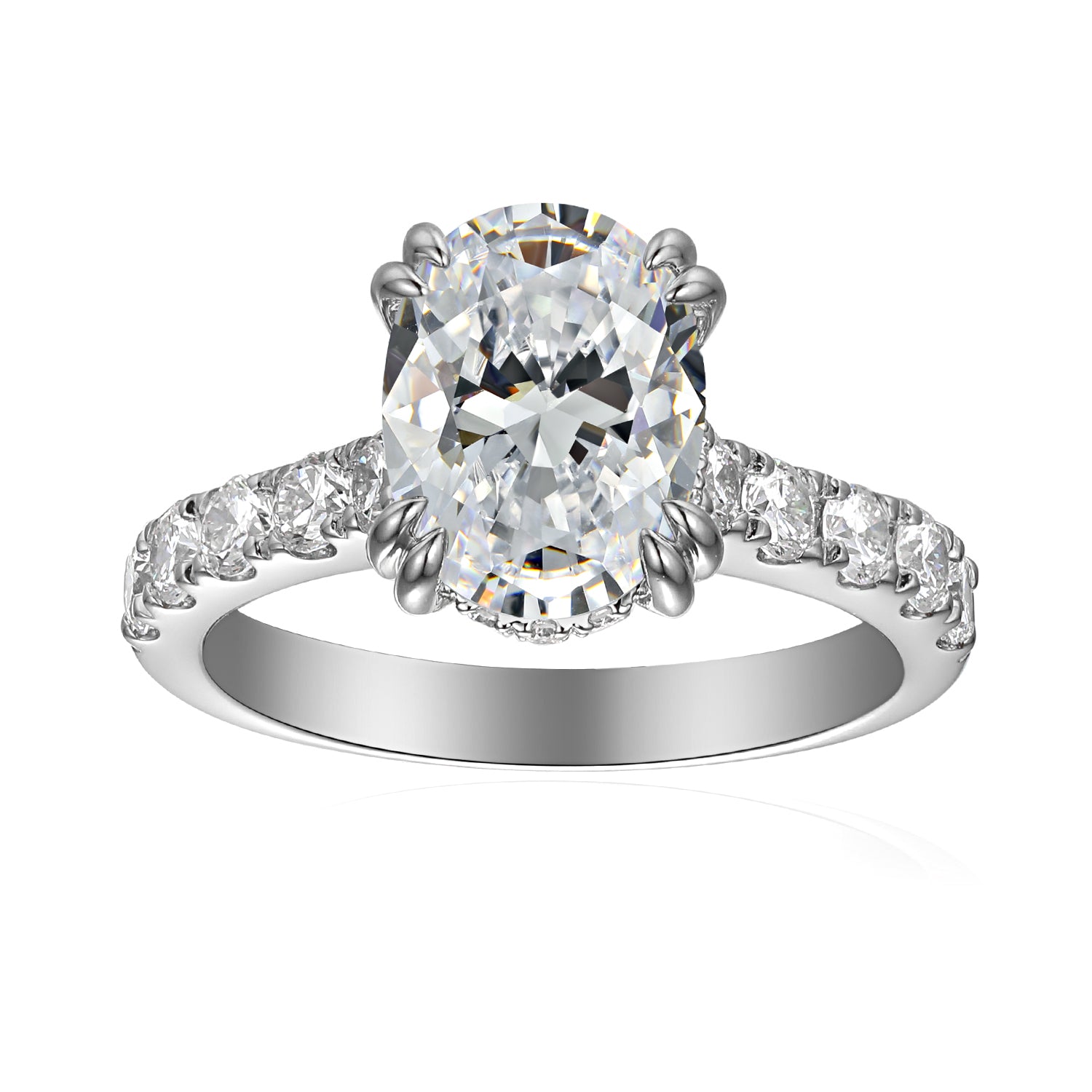 2 Carat Oval Semi Mount Ring