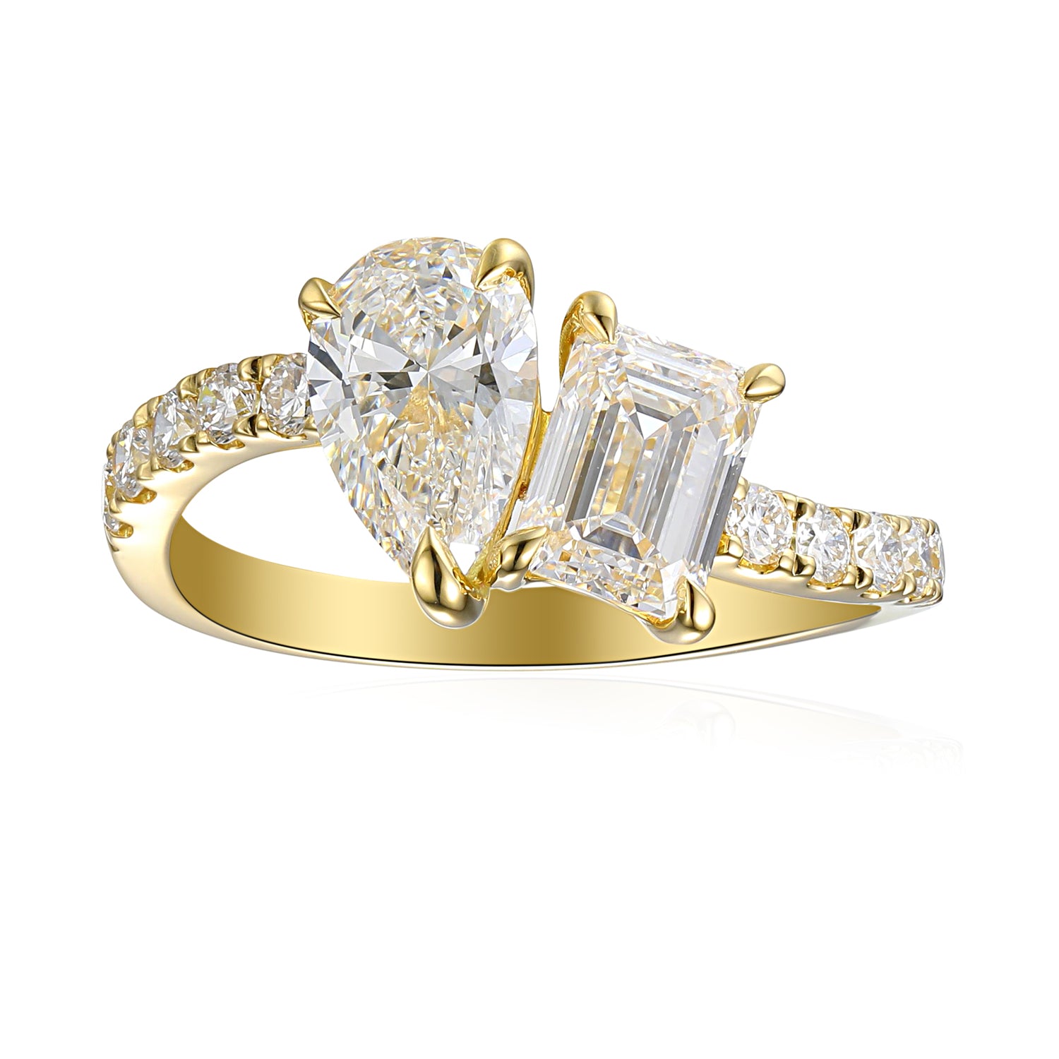 3 Carat Pear Semi Mount Ring