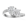 3 Carat Pear Semi Mount Ring