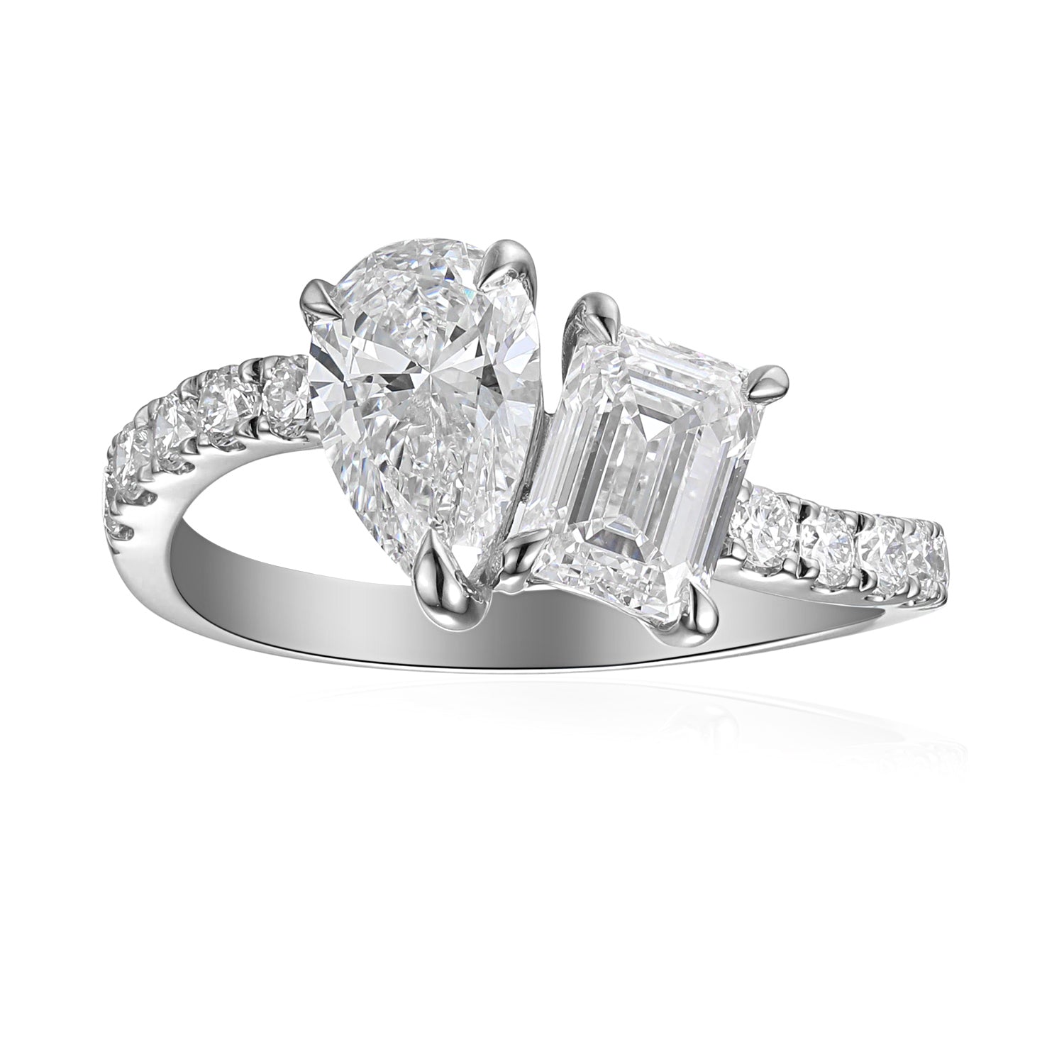 3 Carat Pear Semi Mount Ring